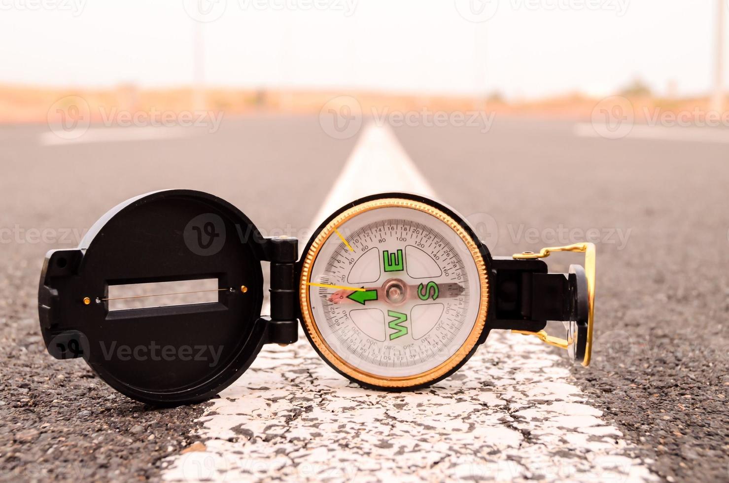 Compass on the ground photo