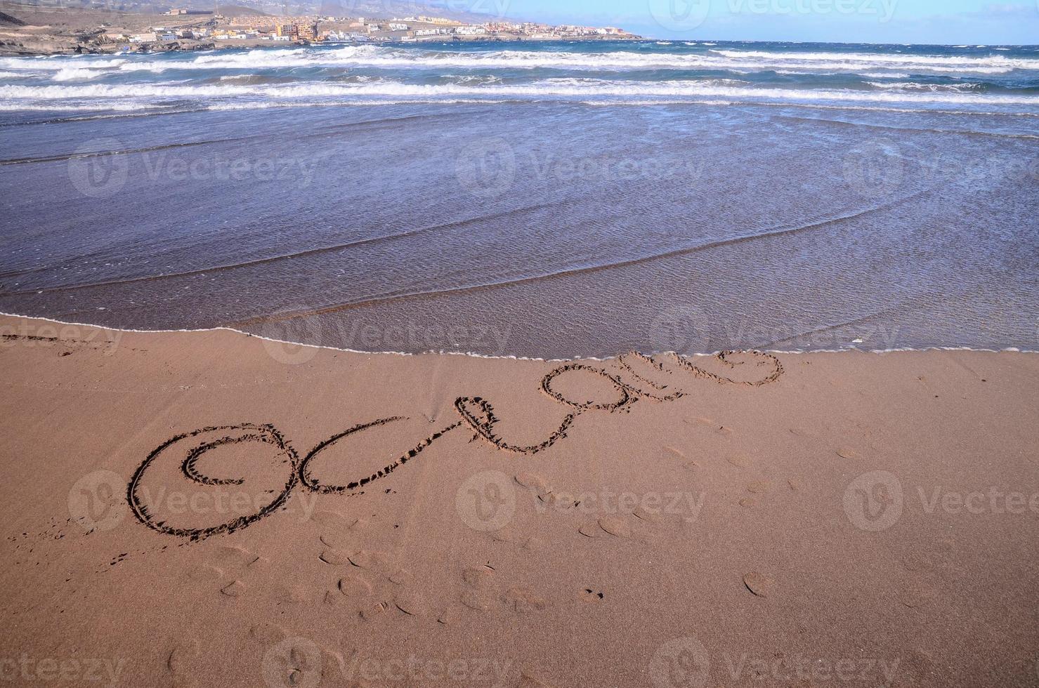Sandy beach on the Canary Islands photo