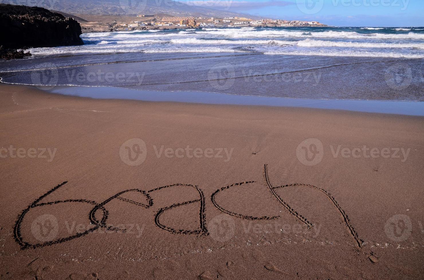 Sandy beach on the Canary Islands photo