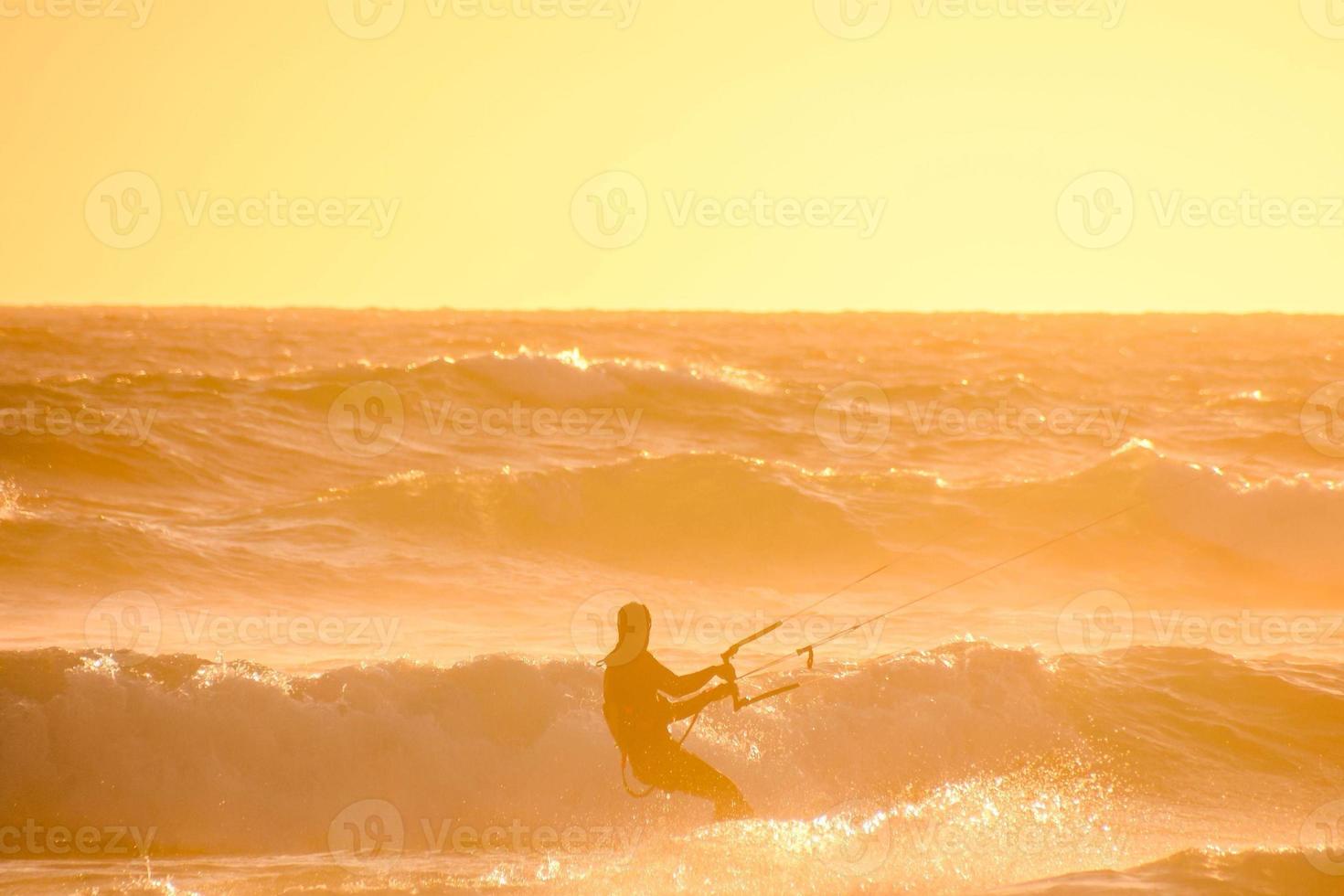 Unidentified kitesurfer on the Canary Islands, circa July 2022 photo