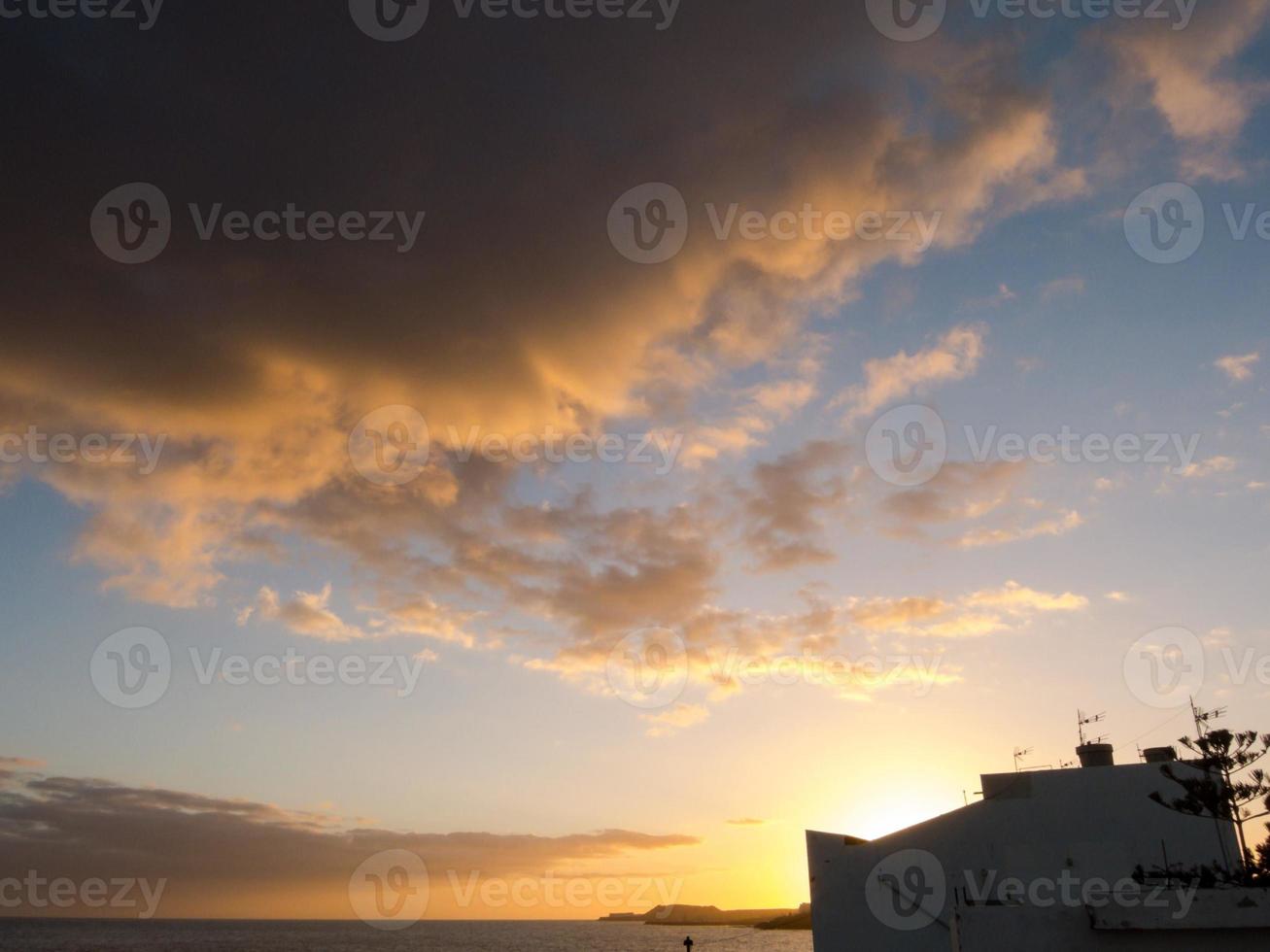 Colourful sky at sunset photo
