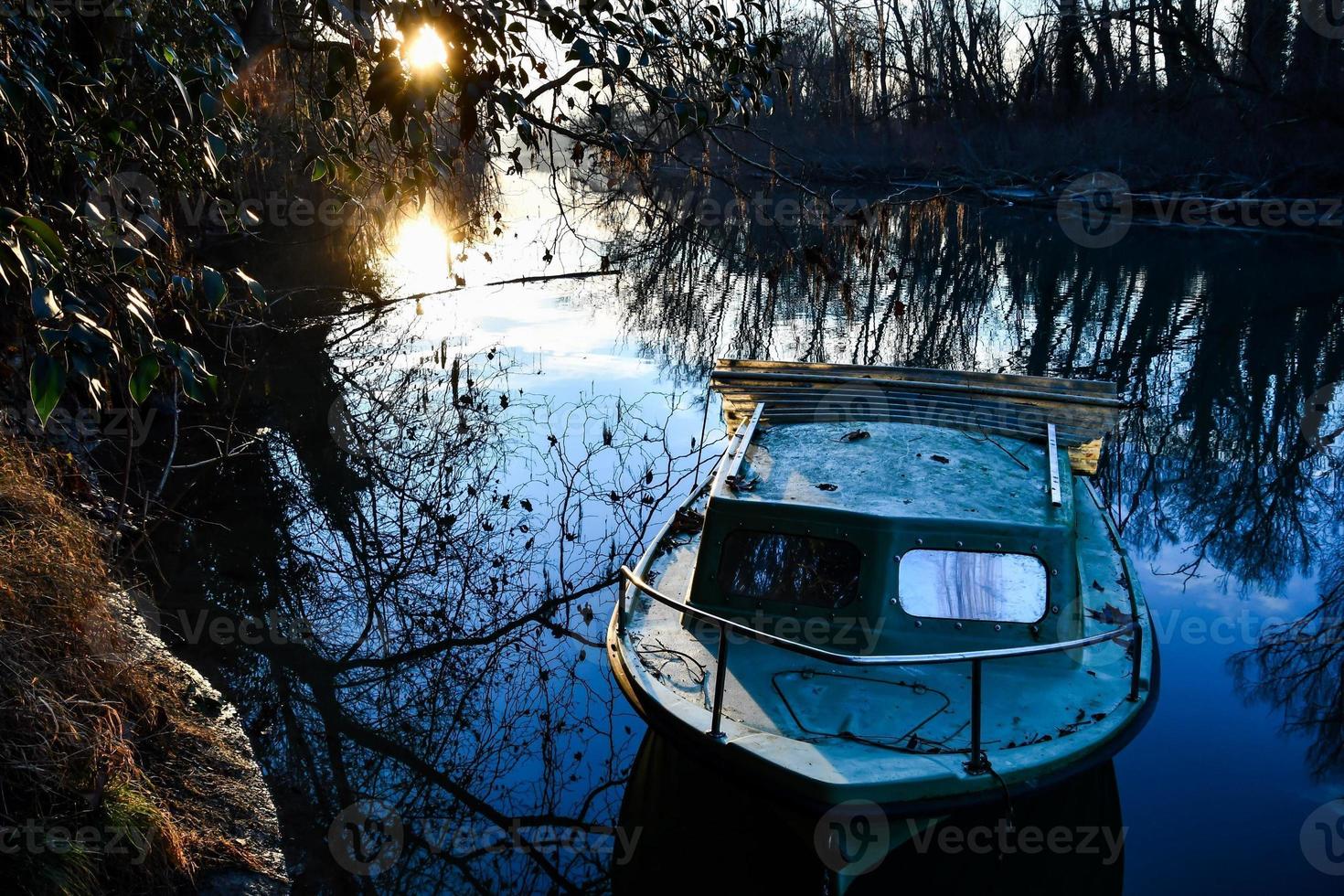 Boat in water photo