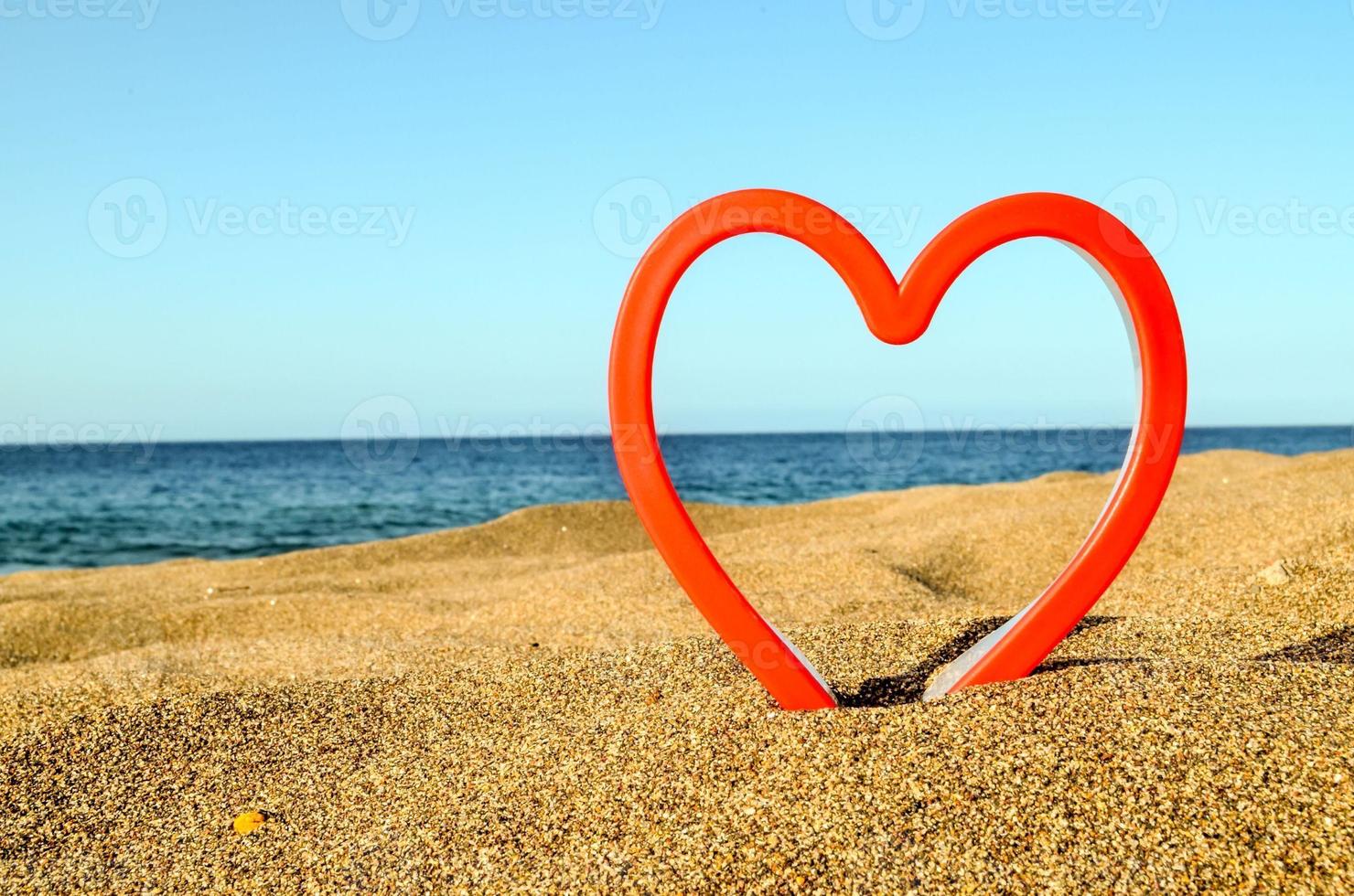 Heart shape object on the ground photo