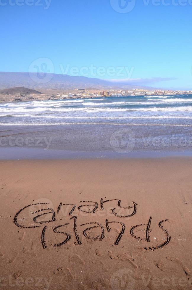 Sandy beach on the Canary Islands photo