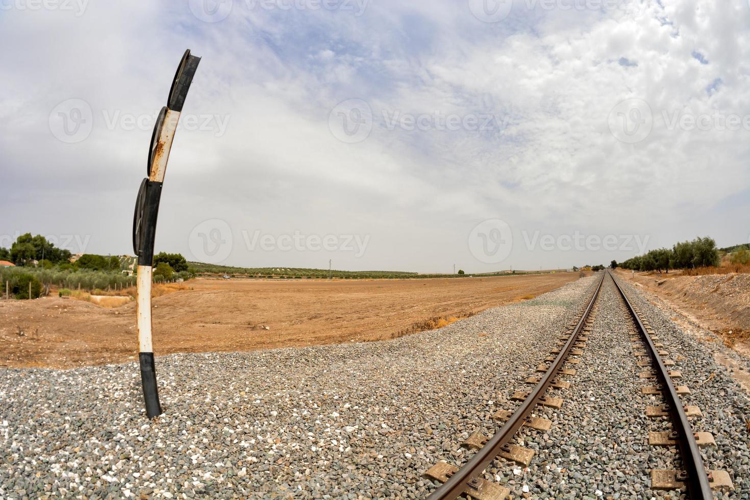 Train tracks view photo