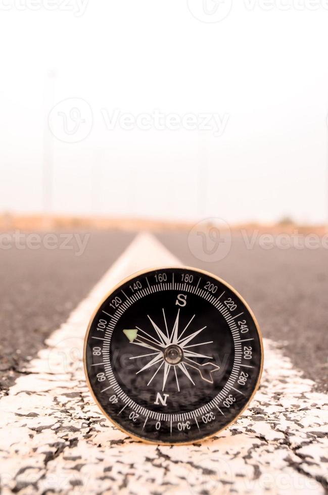 Compass on the ground photo