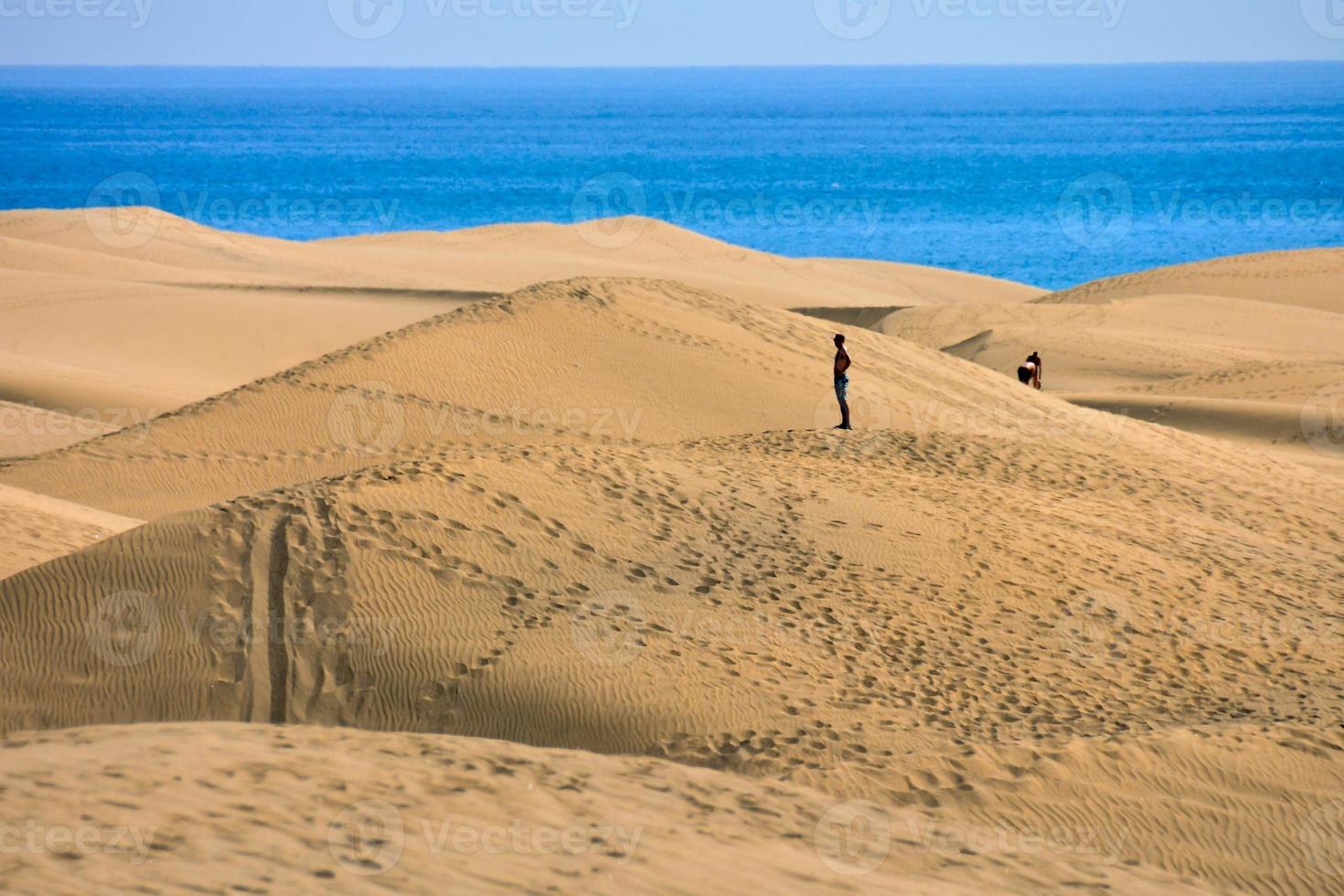 Sand dunes view photo