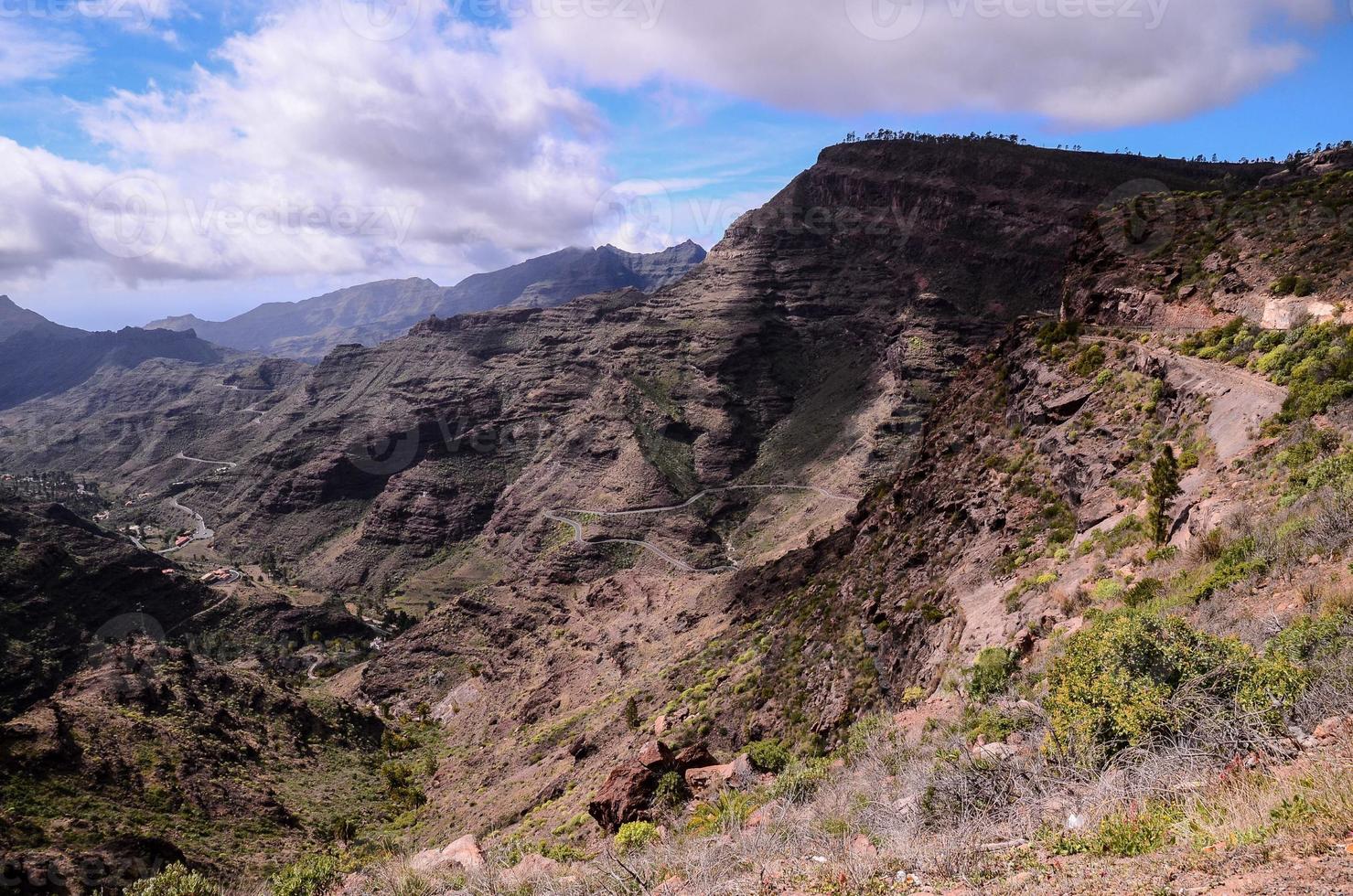 paisaje rocoso en las islas canarias foto