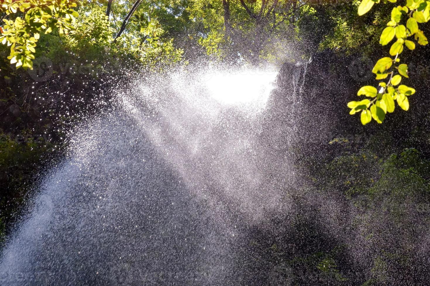 Natural waterfall splash photo