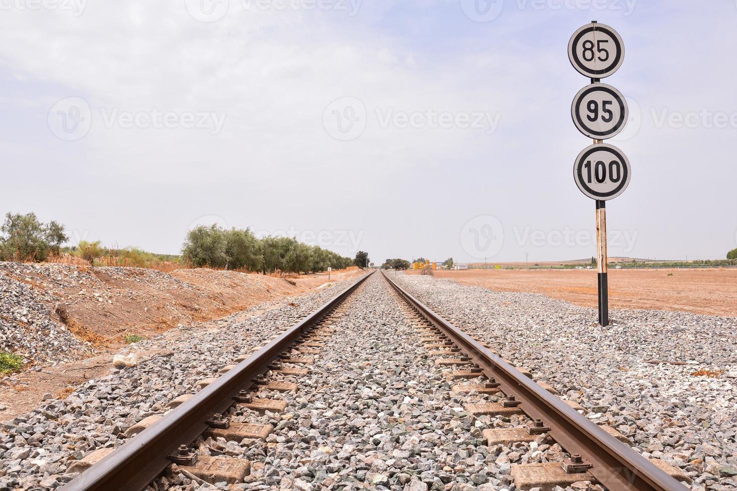 Train tracks view photo