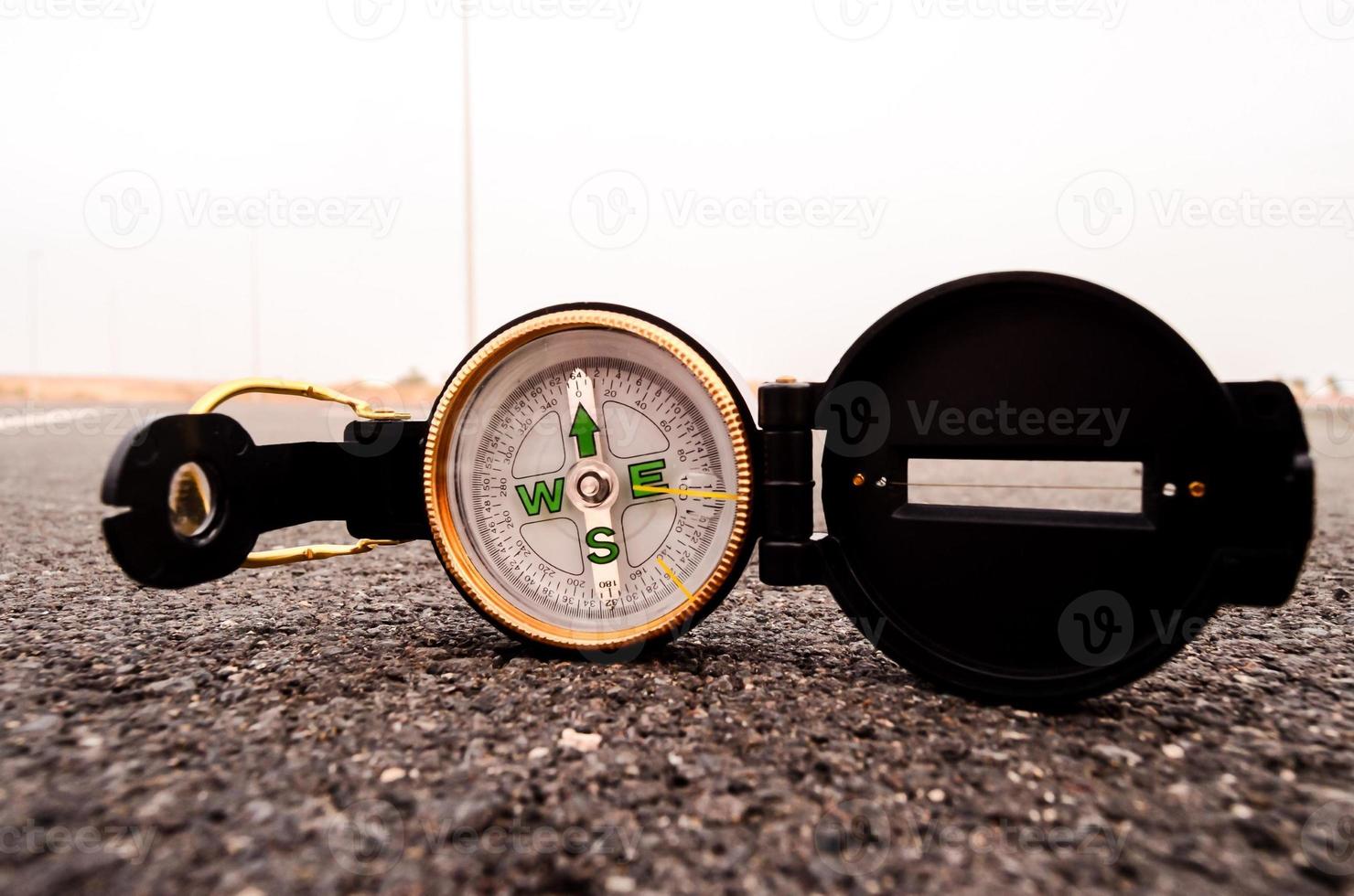 Compass on ground photo