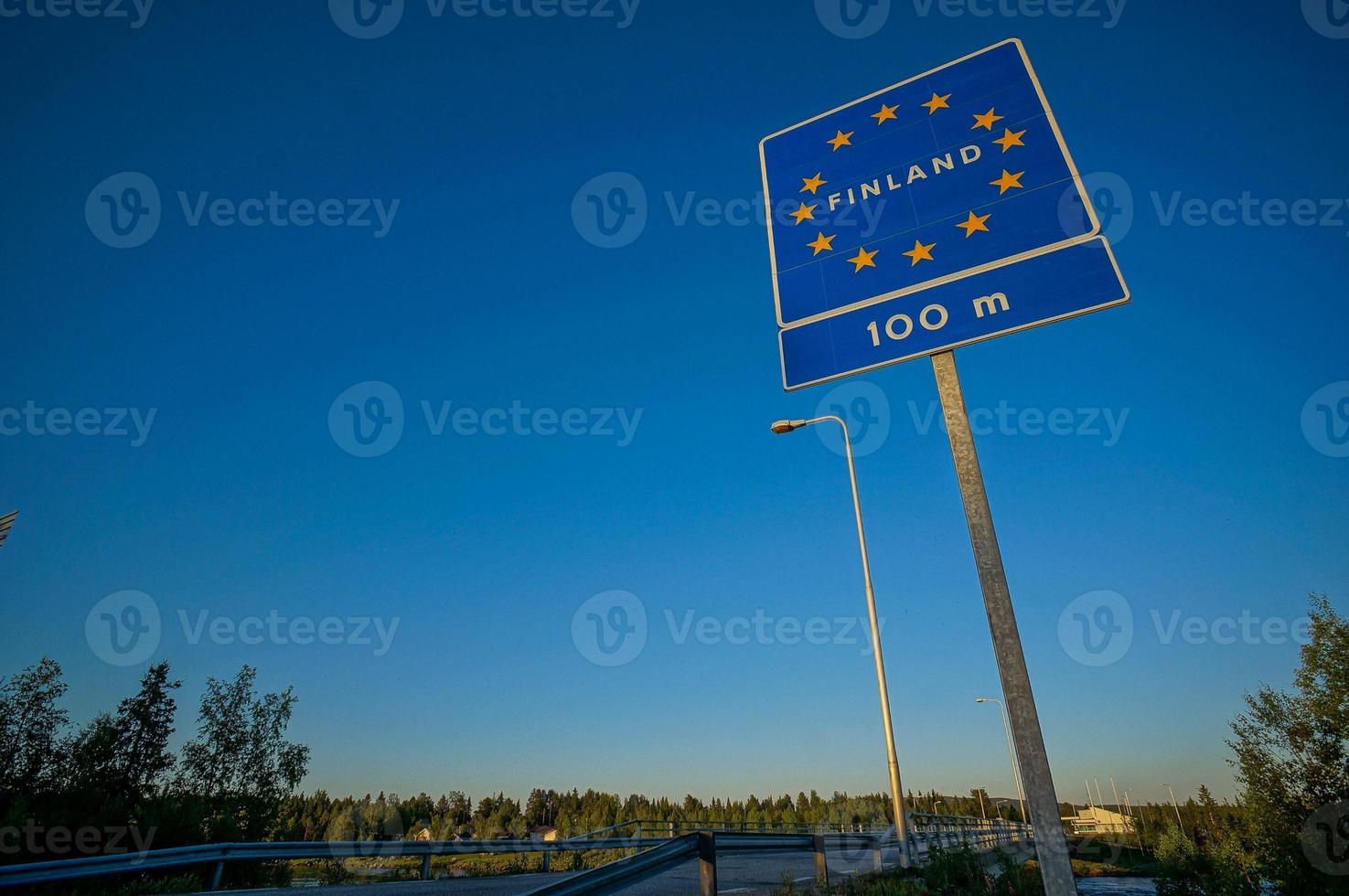 The border between Finland and Sweden photo