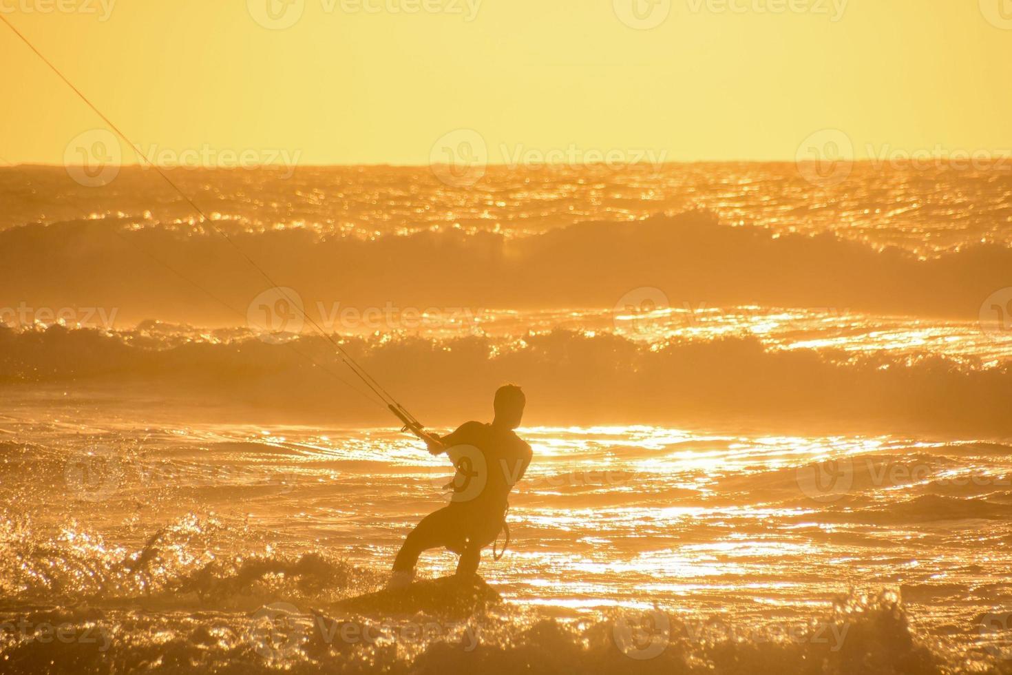 Unidentified kitesurfer on the Canary Islands, circa July 2022 photo