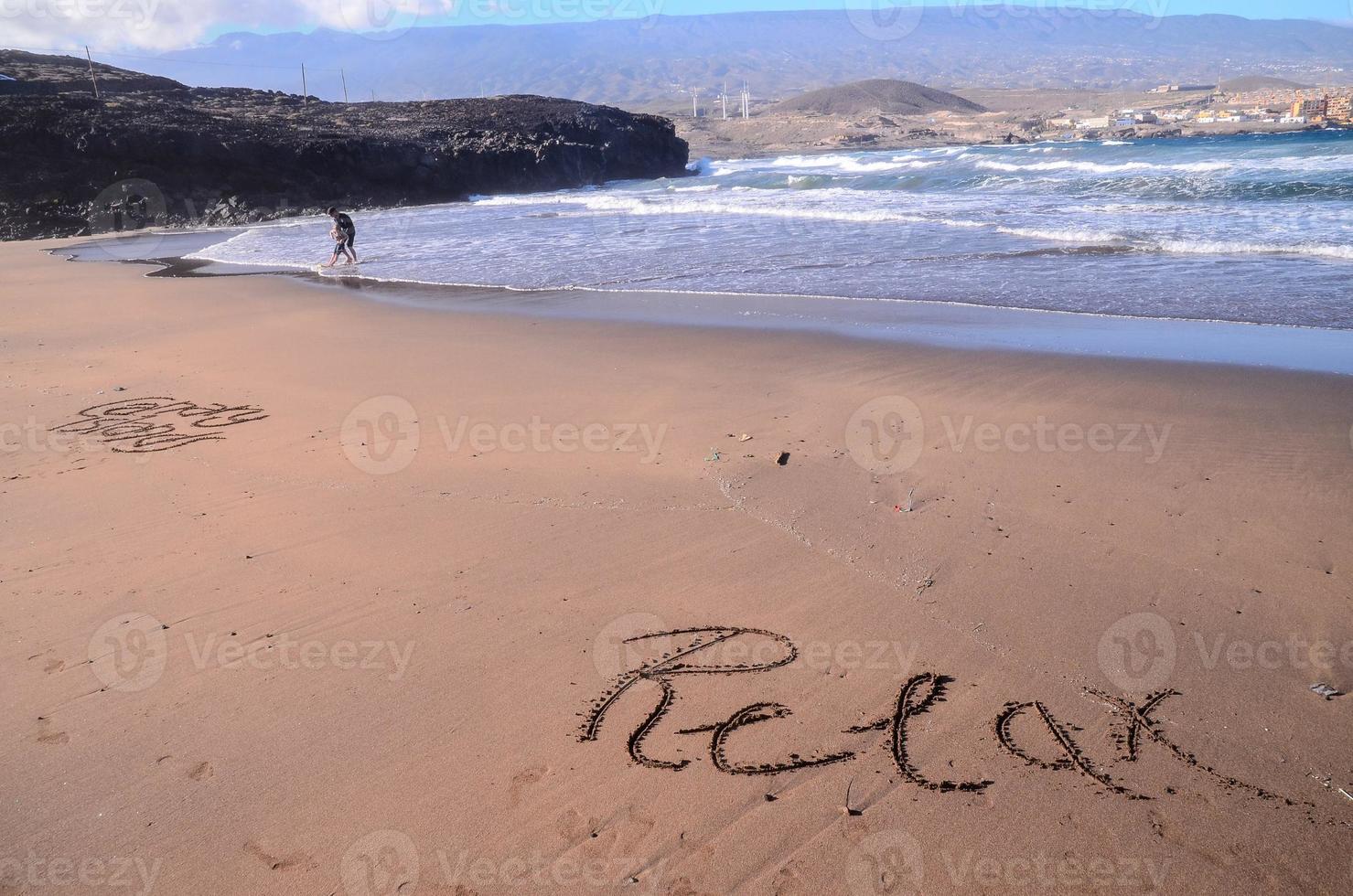 Sandy beach on the Canary Islands photo