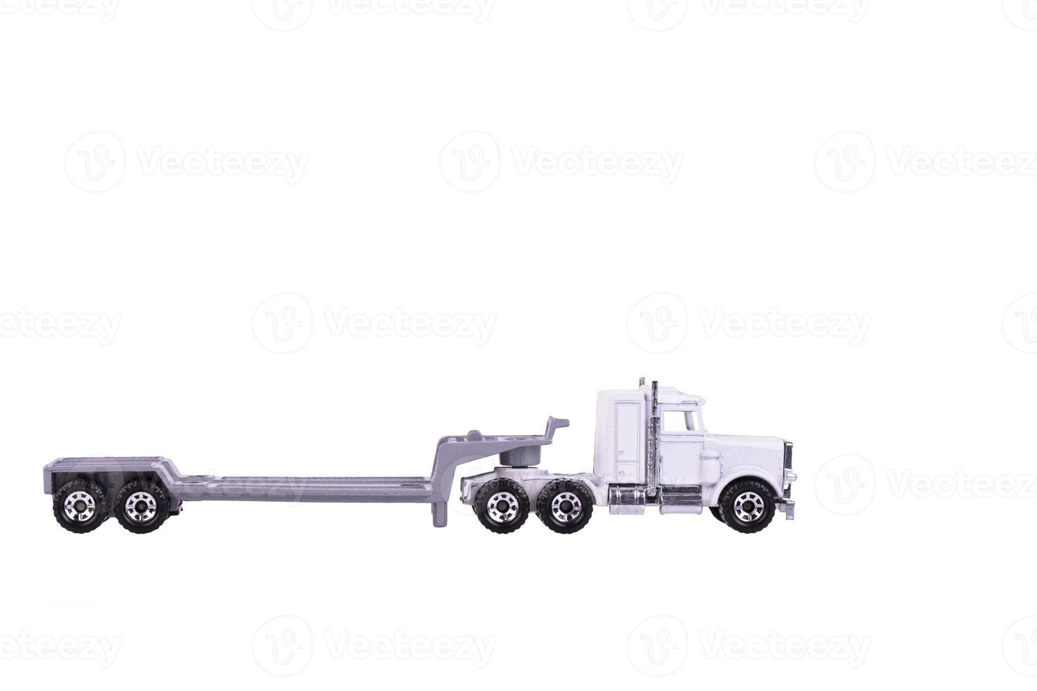 Truck with a semi-trailer on a white isolated background. photo