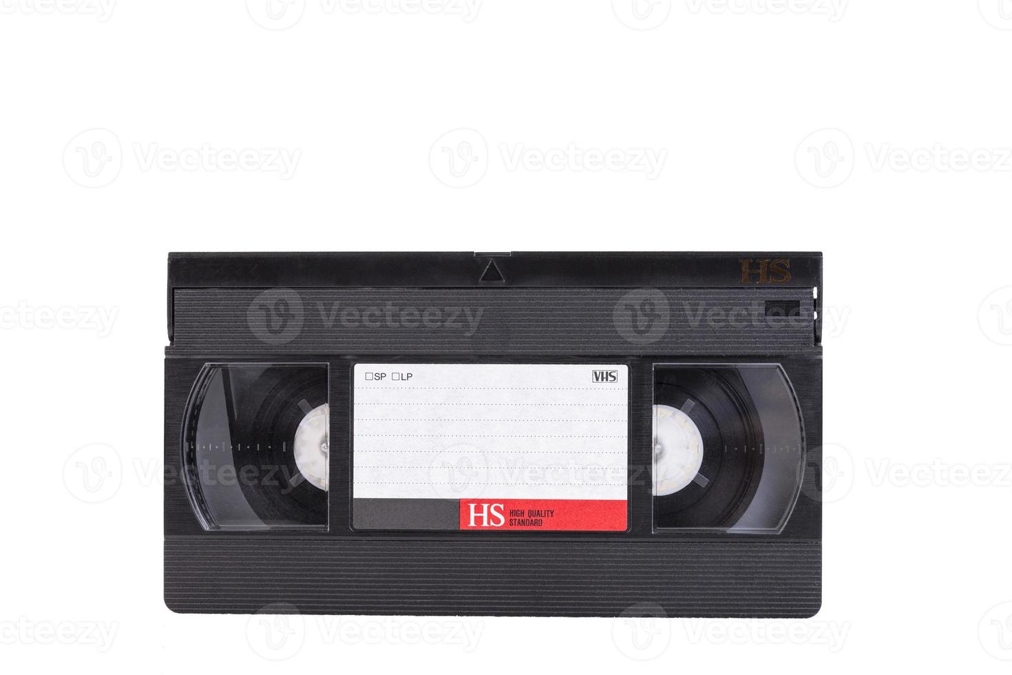 cinta de video, vhs, pal secam, fondo blanco aislado foto