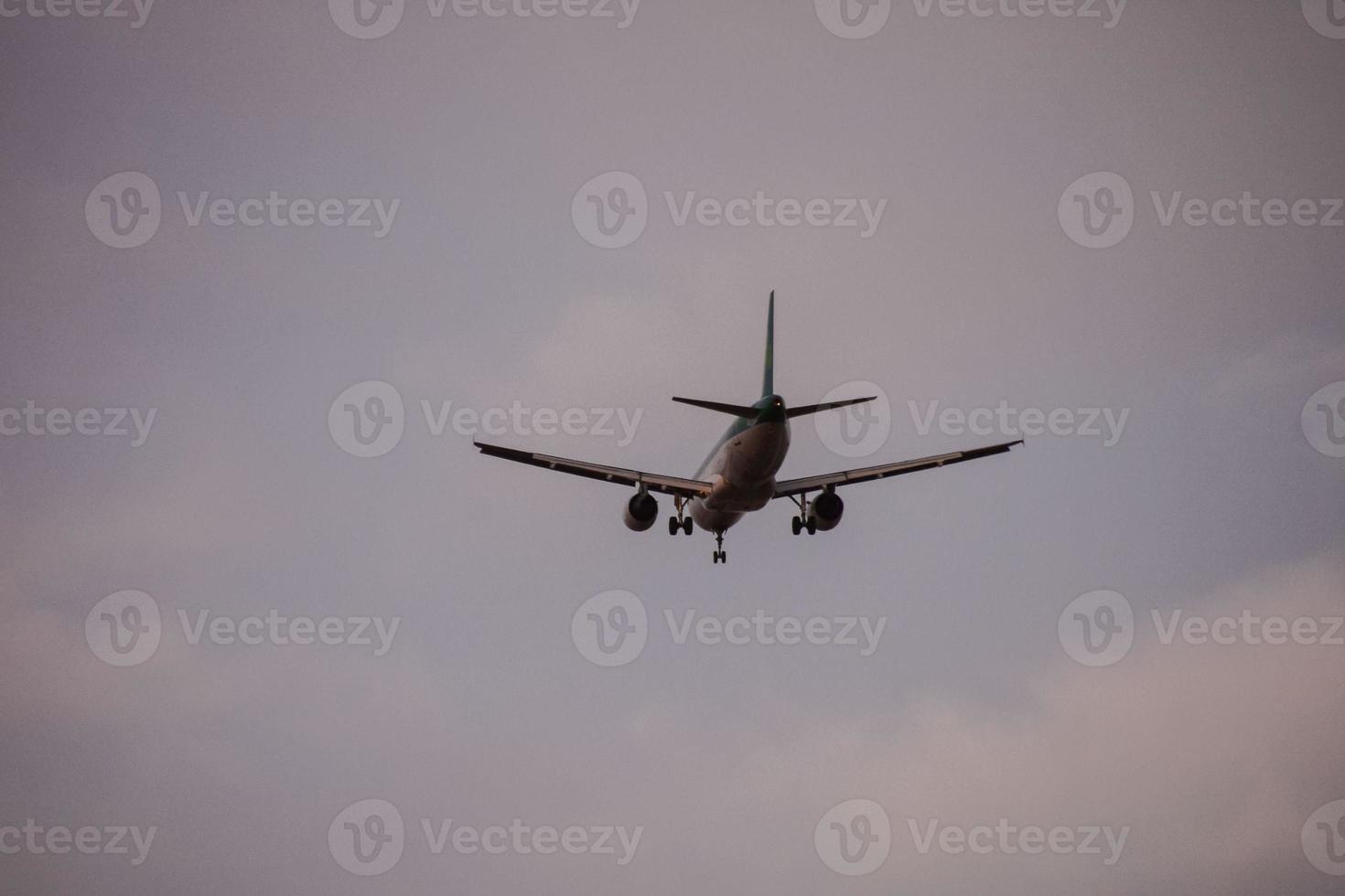 Plane in sky photo