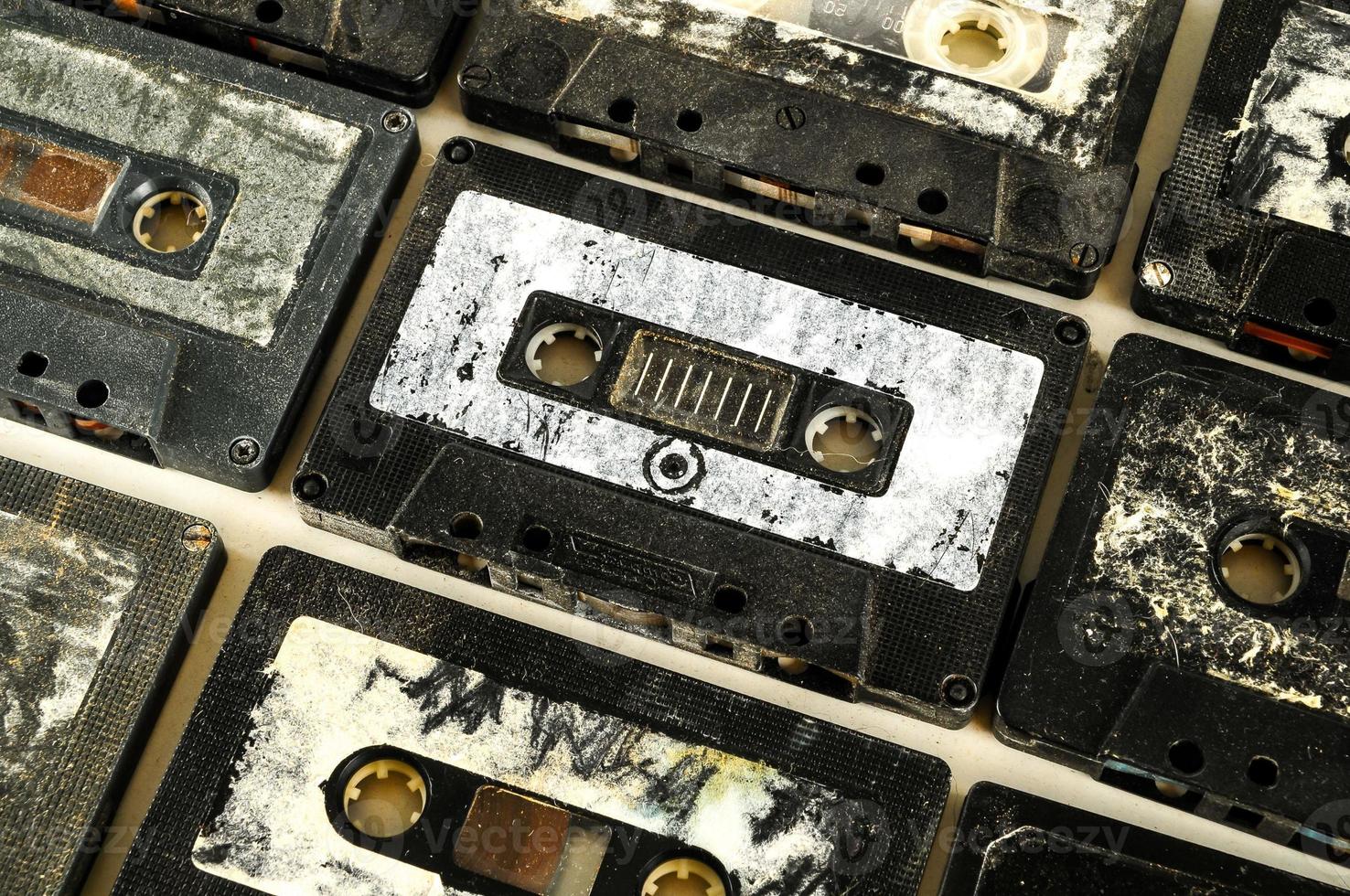 Old cassette tapes photo