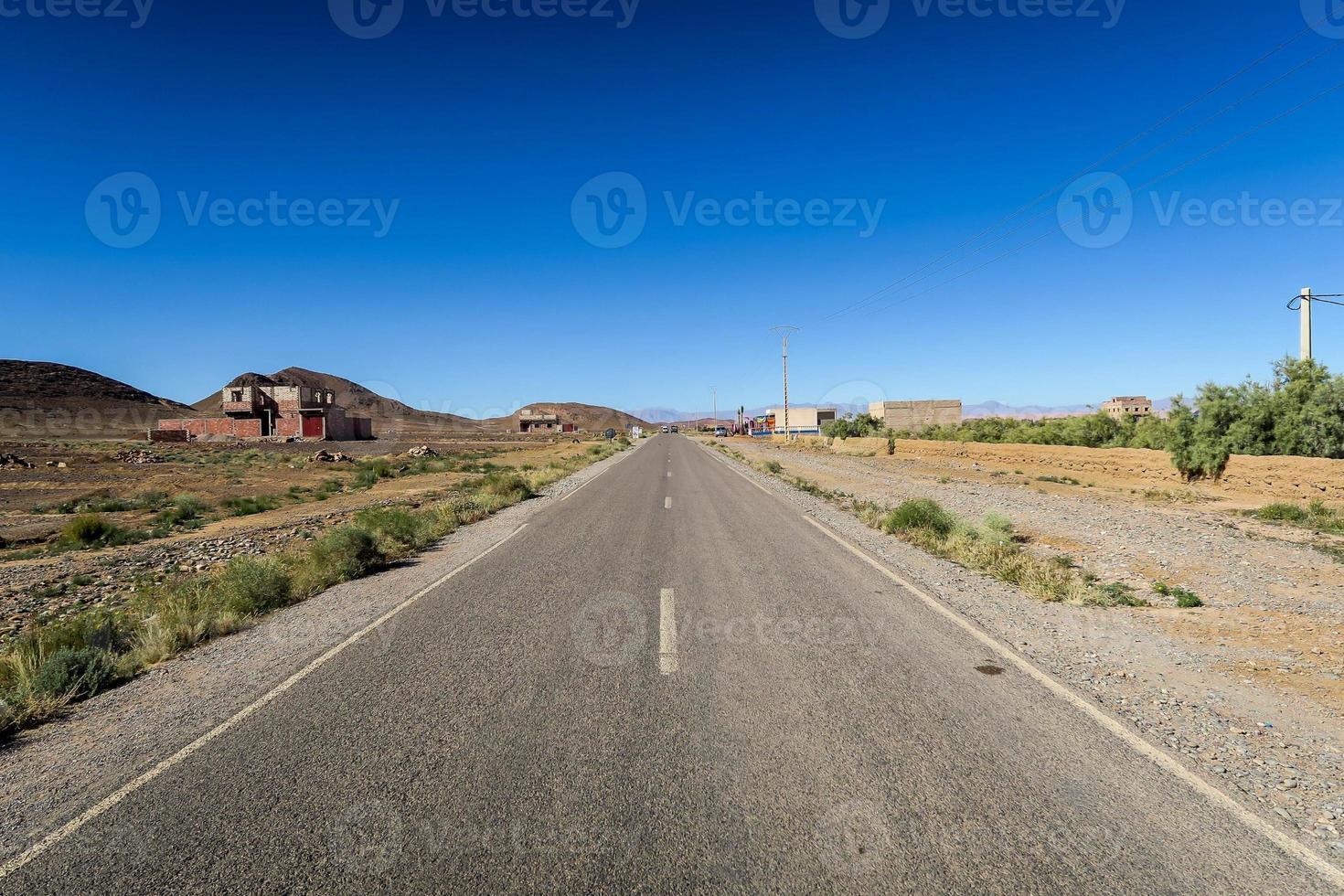 Road in desert photo