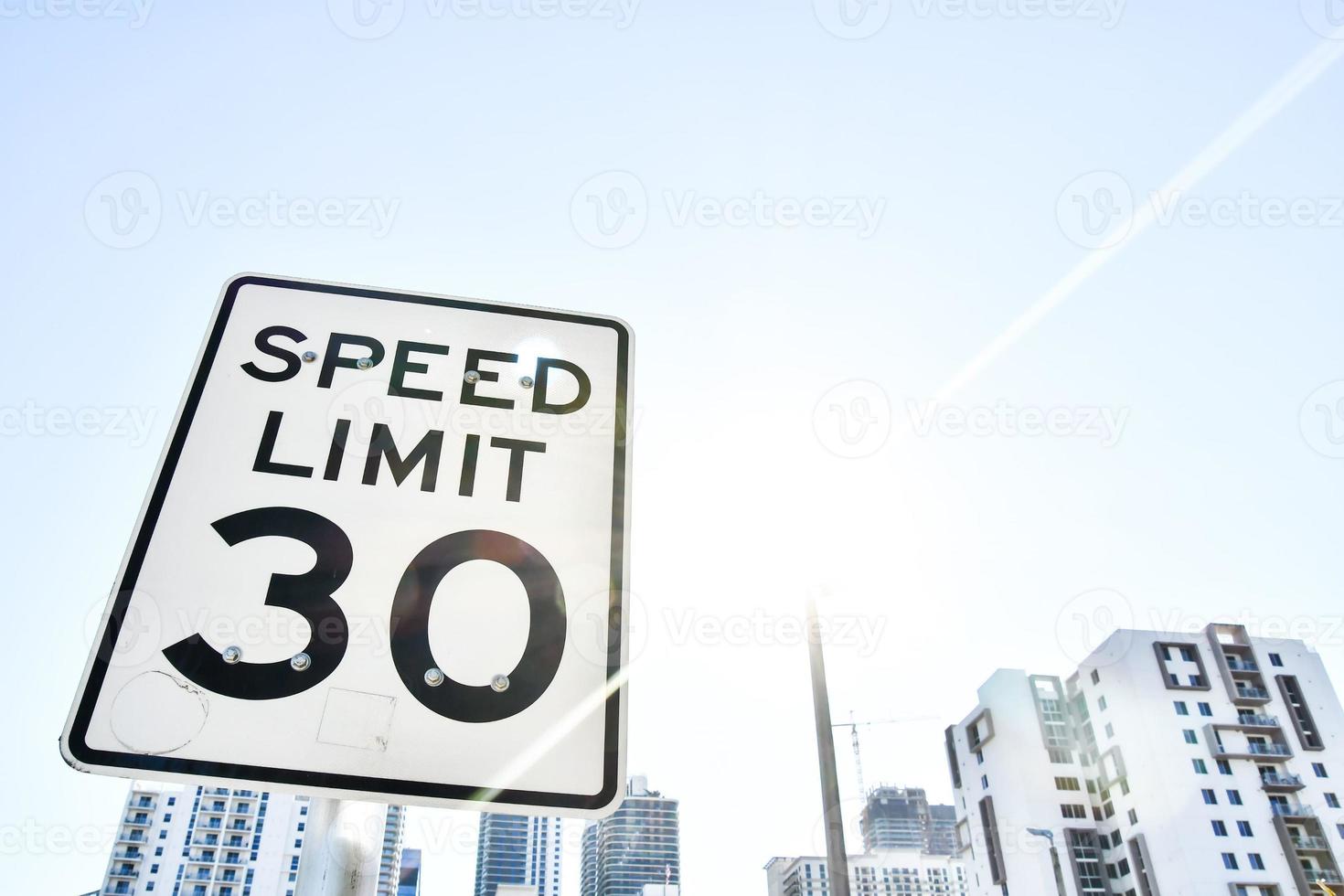 Speed limit sign photo