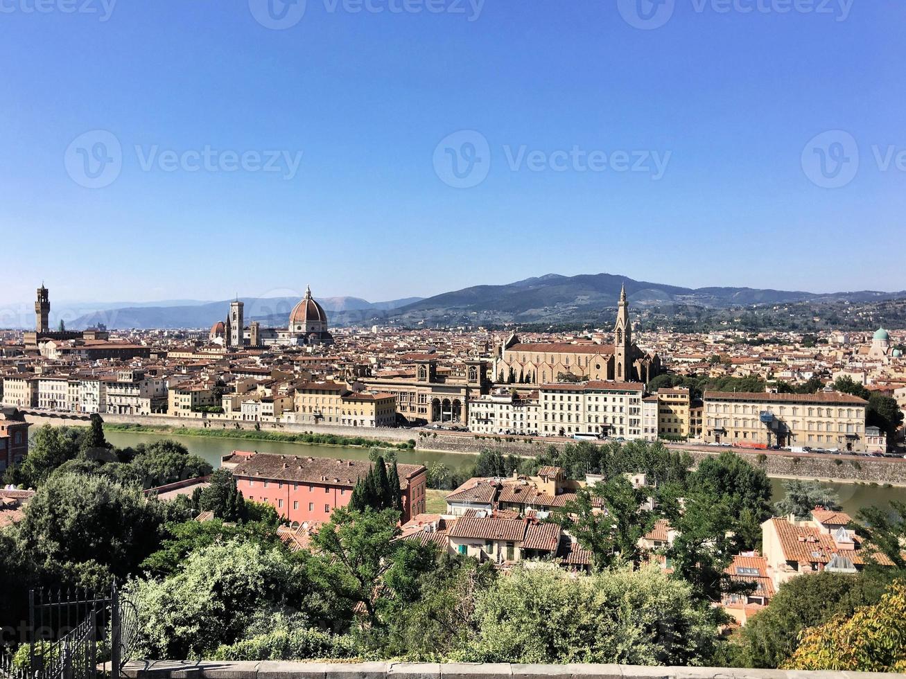A panoramic view of Florence in Italy photo
