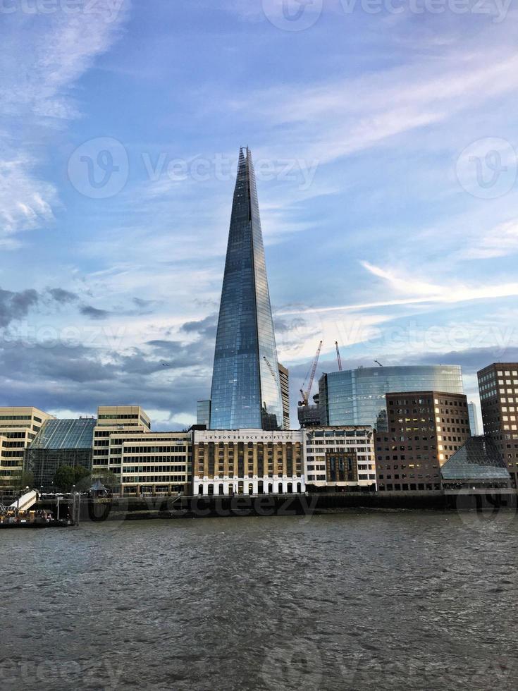 A view of the River Thames at night photo