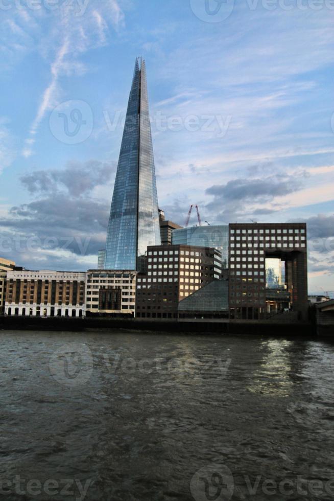 A view of the River Thames at night photo