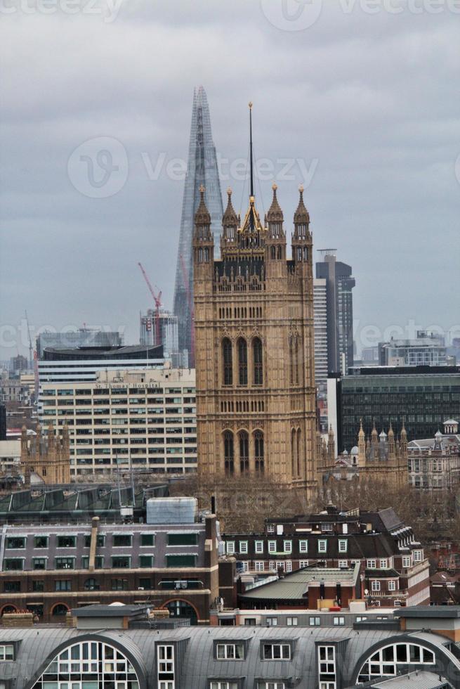 An aerial view of London photo