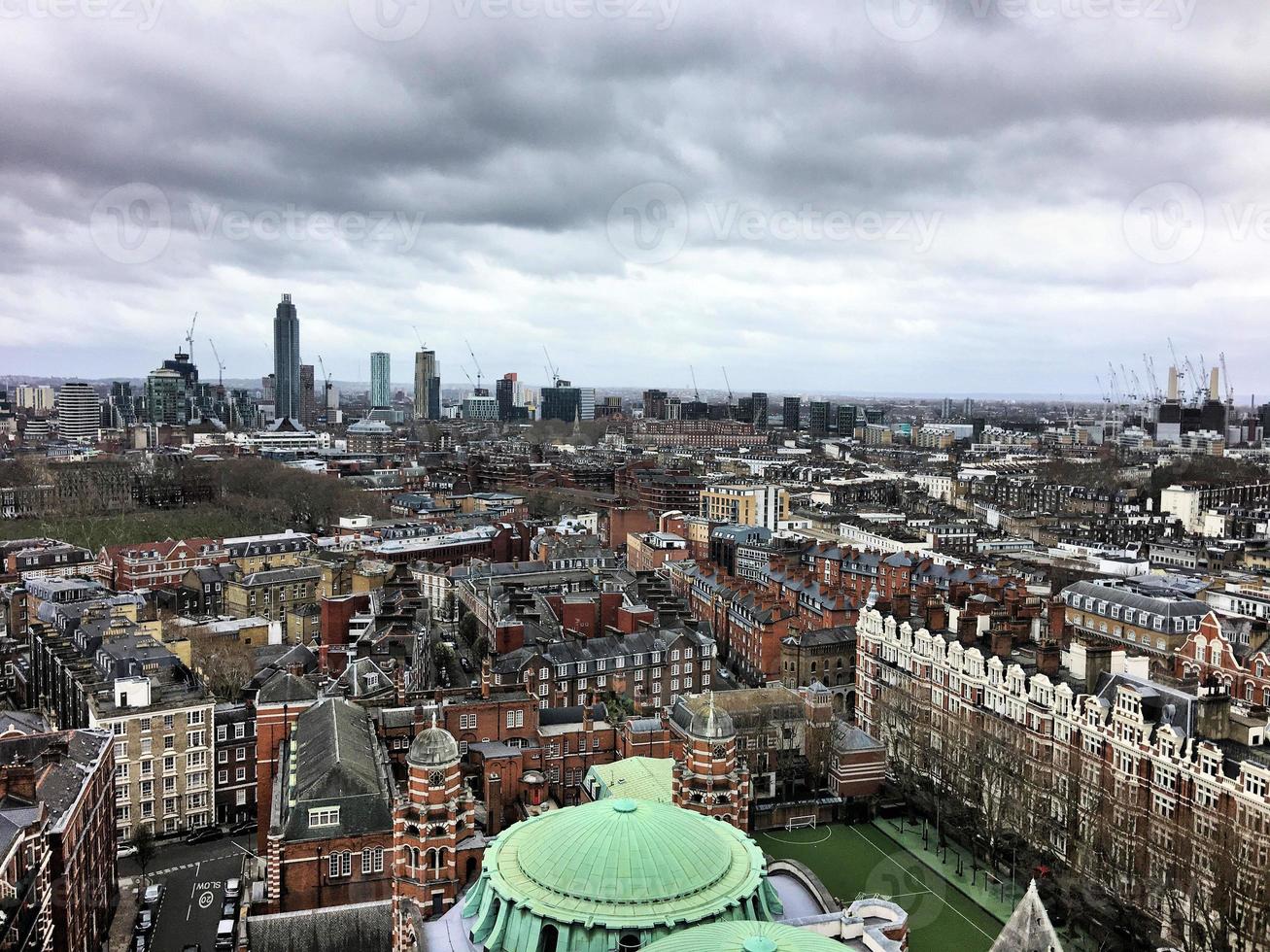 An aerial view of London photo