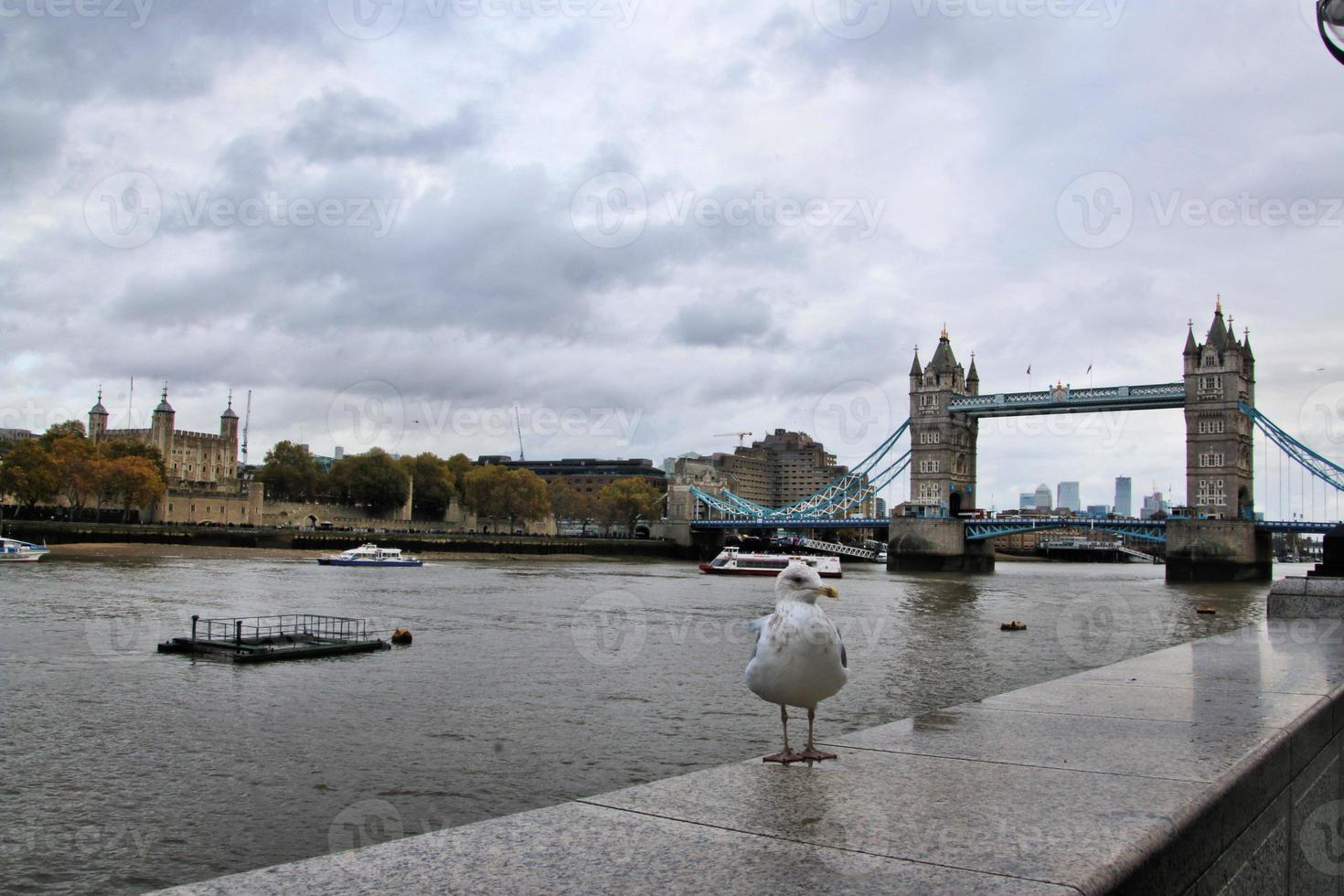 A view of the River Thames showing Tower Bridge photo