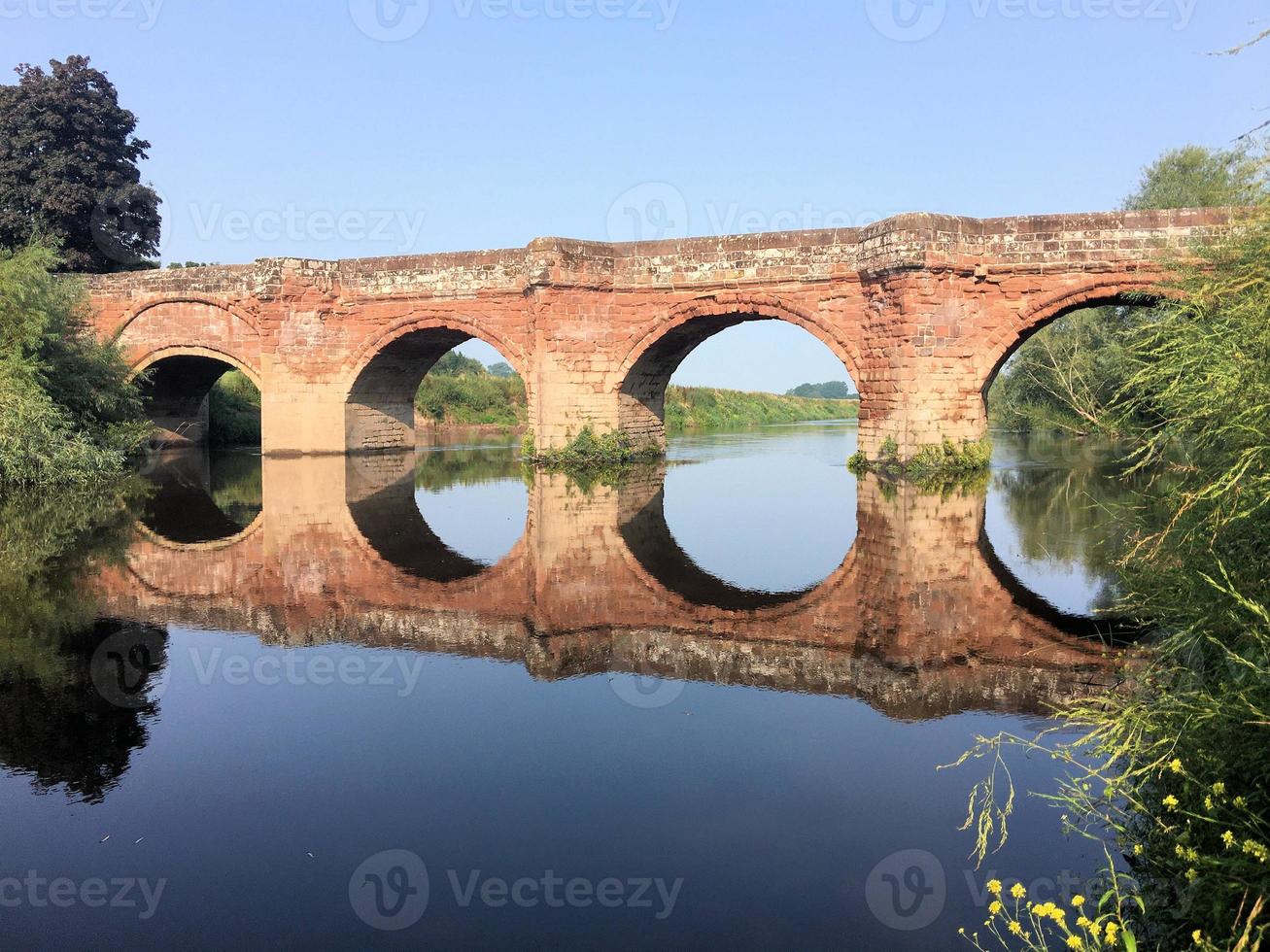 A view of the River Dee at Farndon in Cheshire photo