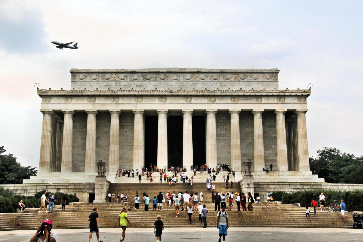 Washington en los Estados Unidos en 2015. una vista del monumento a Lincoln foto