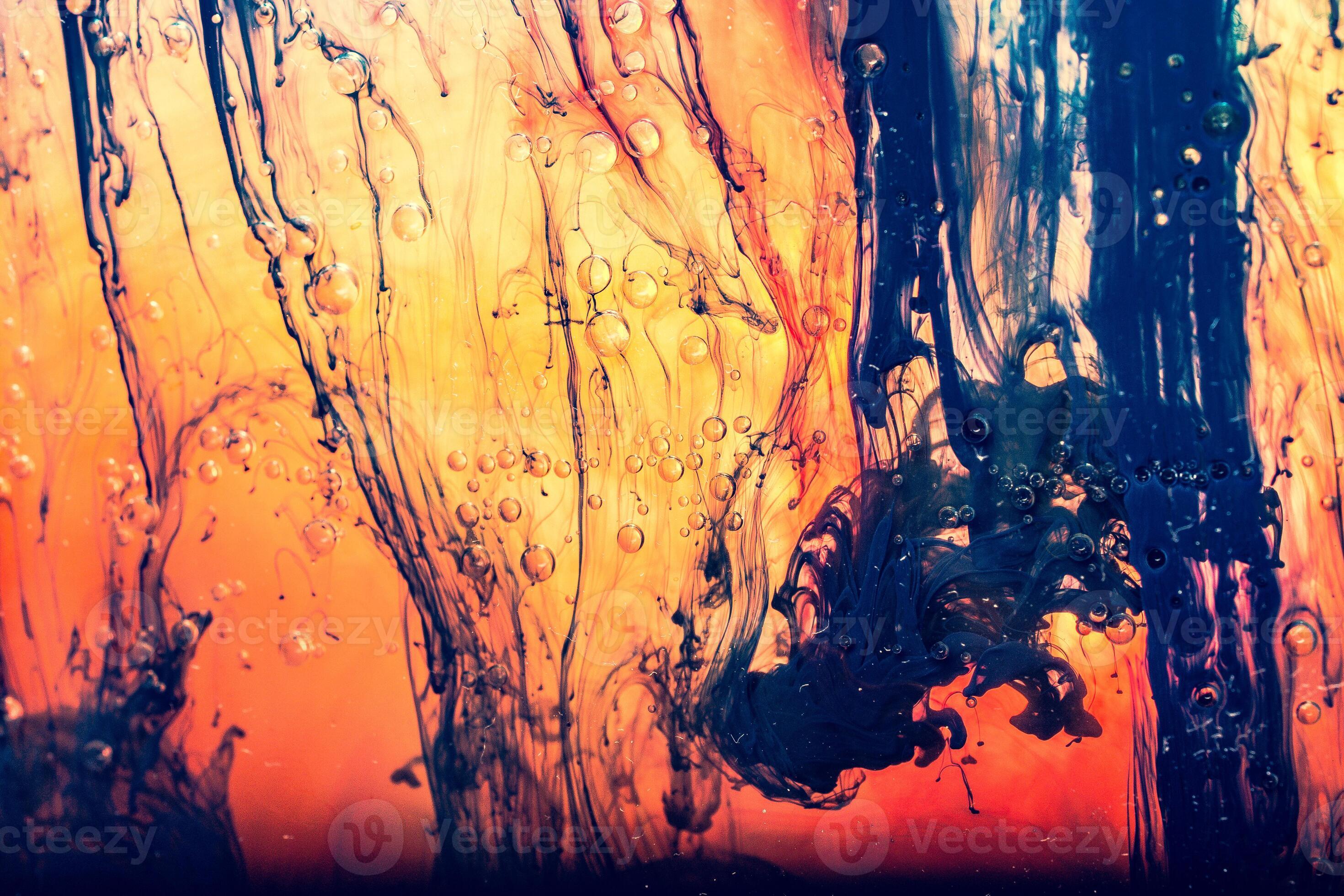 Paint dissolve swirling in water forming colorful background 14794550