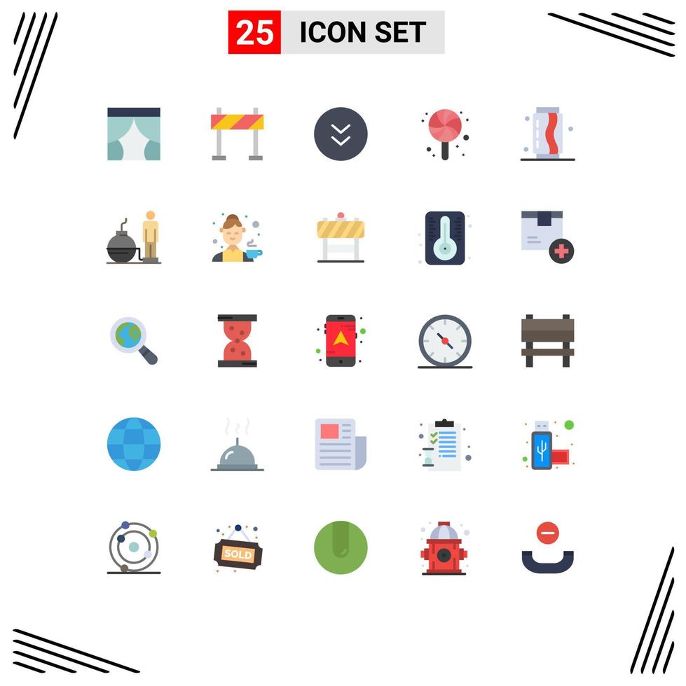 25 Creative Icons Modern Signs and Symbols of fast can arrows candy birthday Editable Vector Design Elements