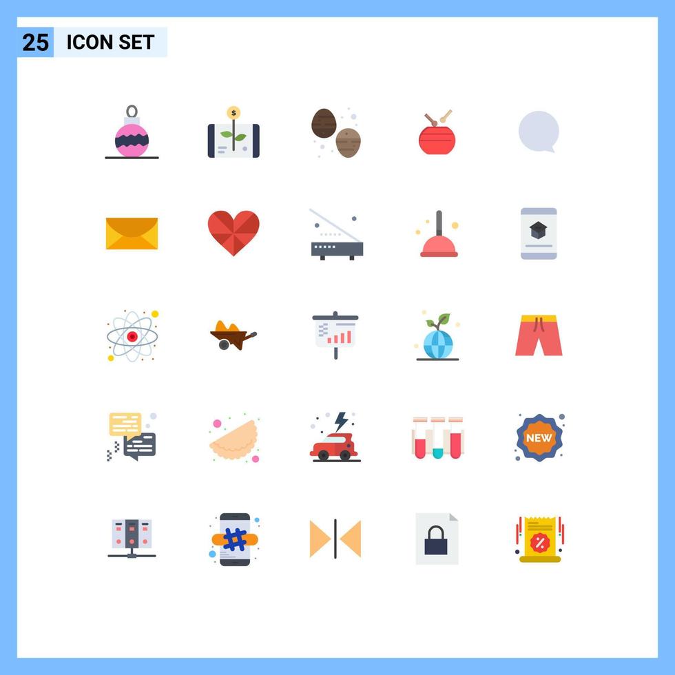 Set of 25 Modern UI Icons Symbols Signs for instagram chinese chocolate egg china drum Editable Vector Design Elements