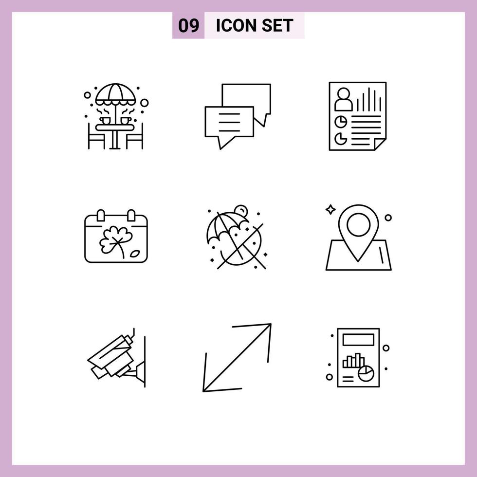 9 Creative Icons Modern Signs and Symbols of day calendar discuss user page Editable Vector Design Elements