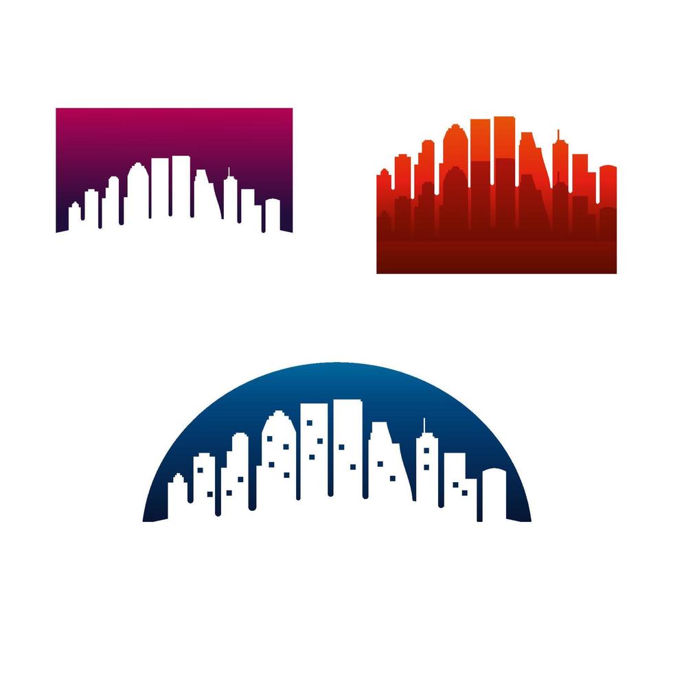 Houston City Skyline Logo Vector Template with white background