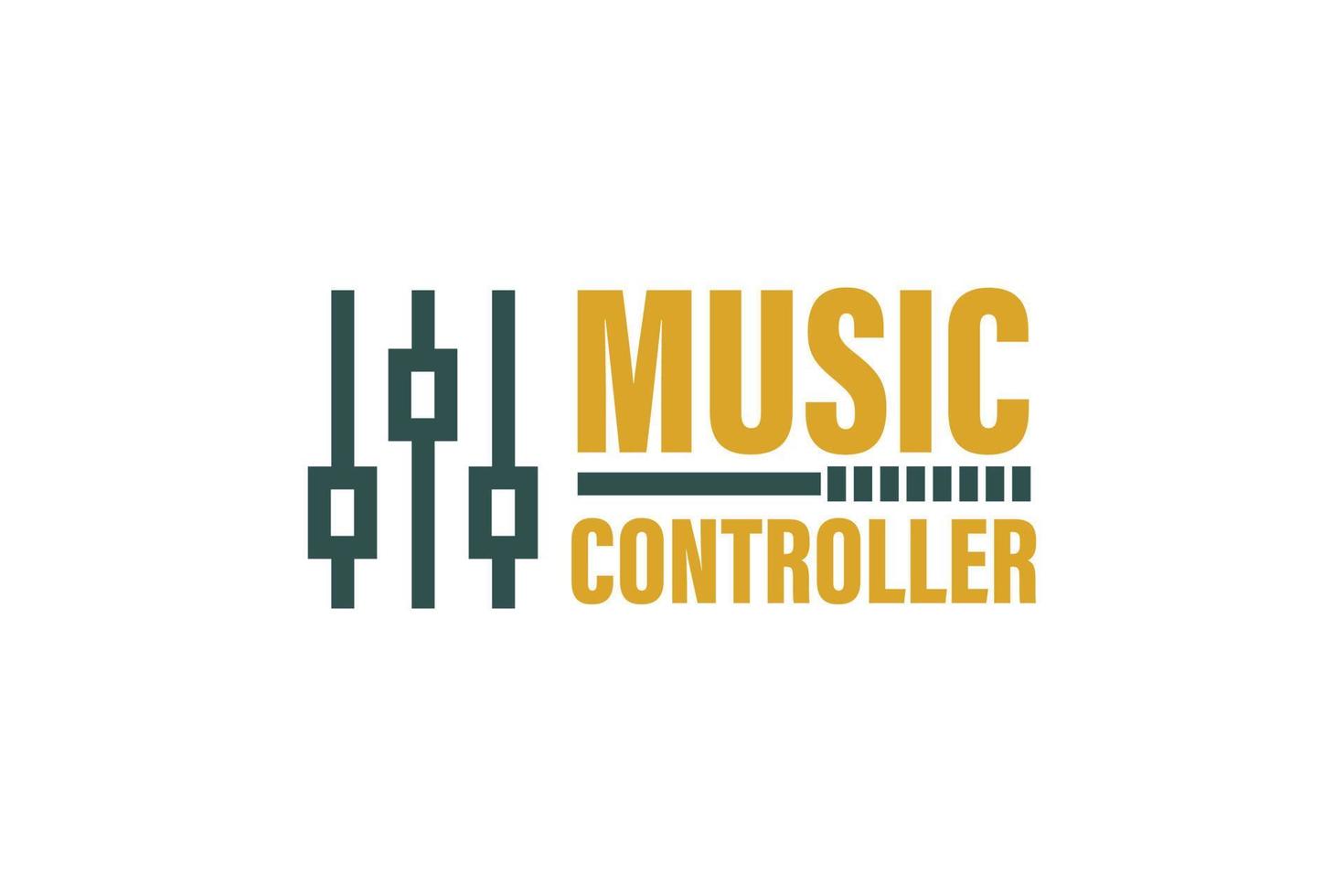 plantilla de diseño de logotipo de controlador de música vector