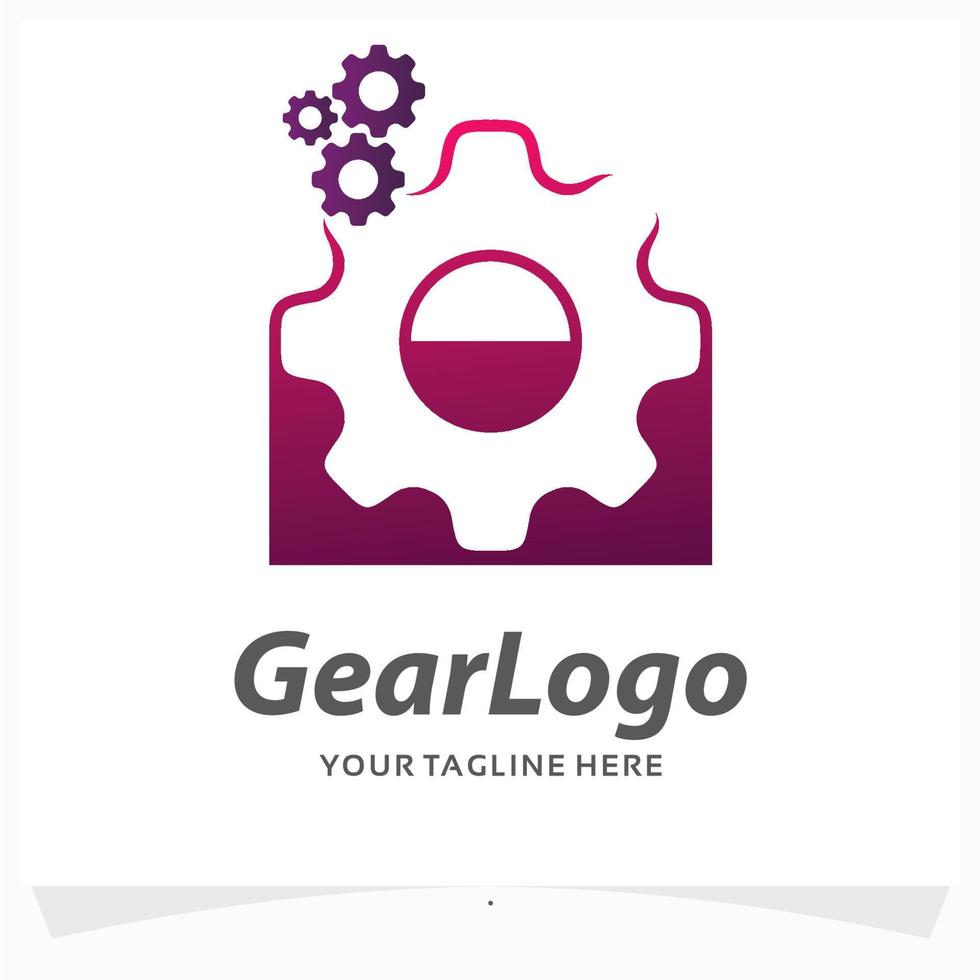 gear logo design template vector
