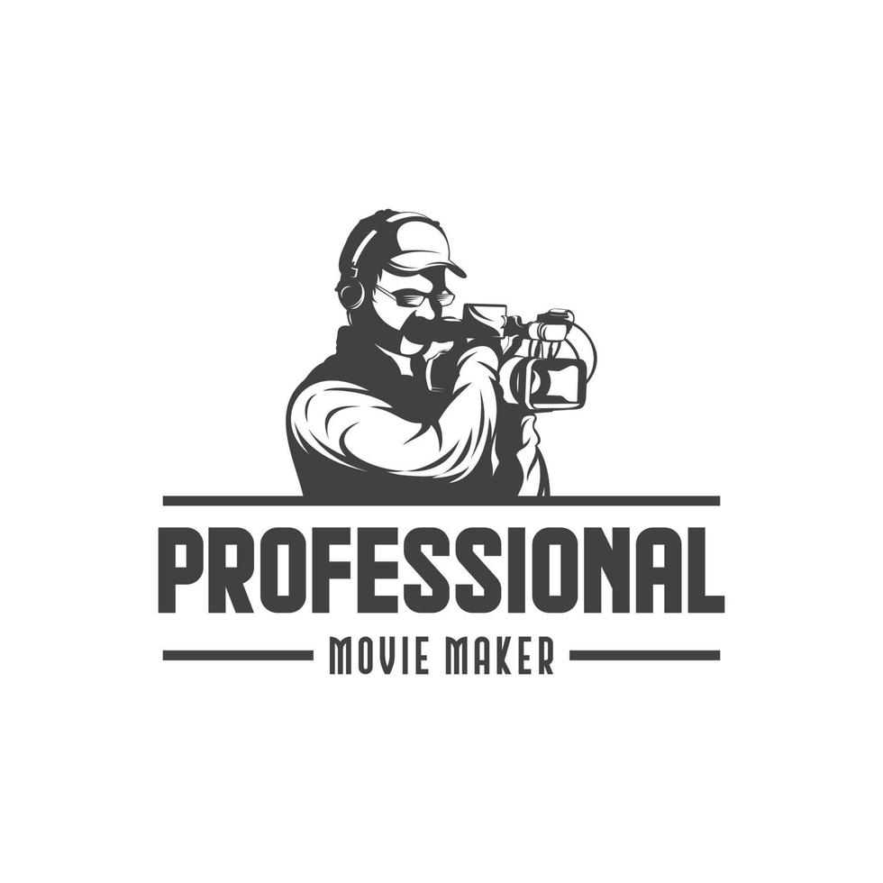 Professional Movie Maker Logo Design Template Inspiration vector