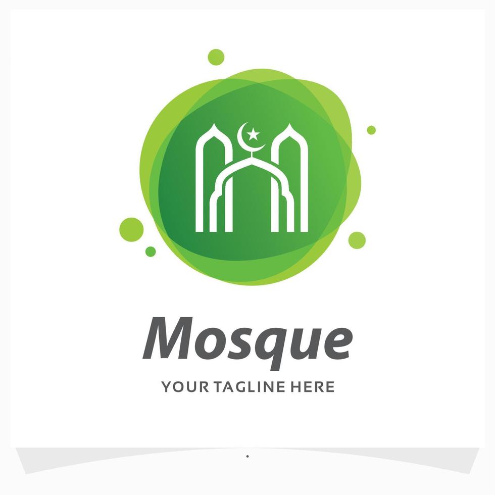 mosque logo design template vector
