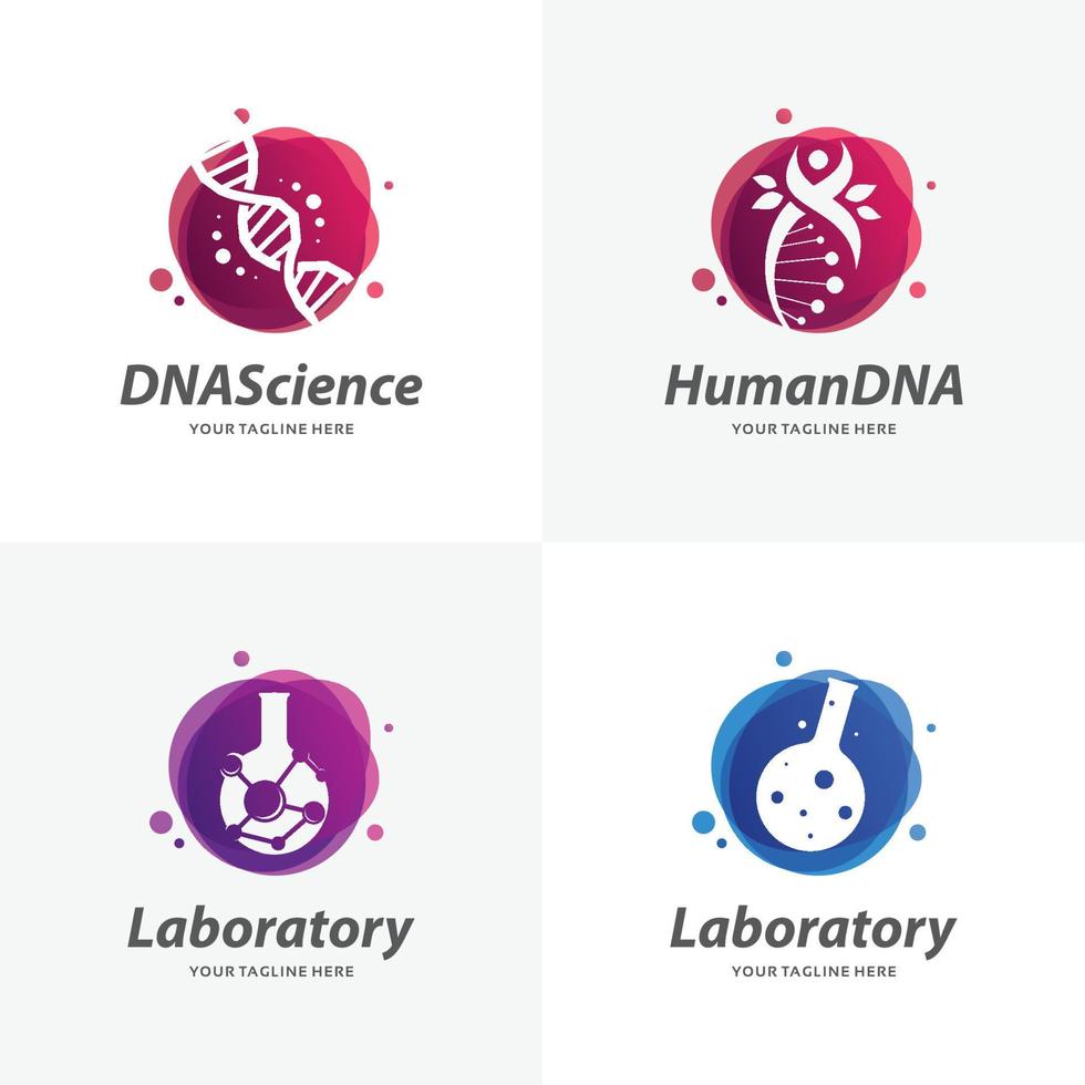 Set of Labs and Science Logo Design Templates vector