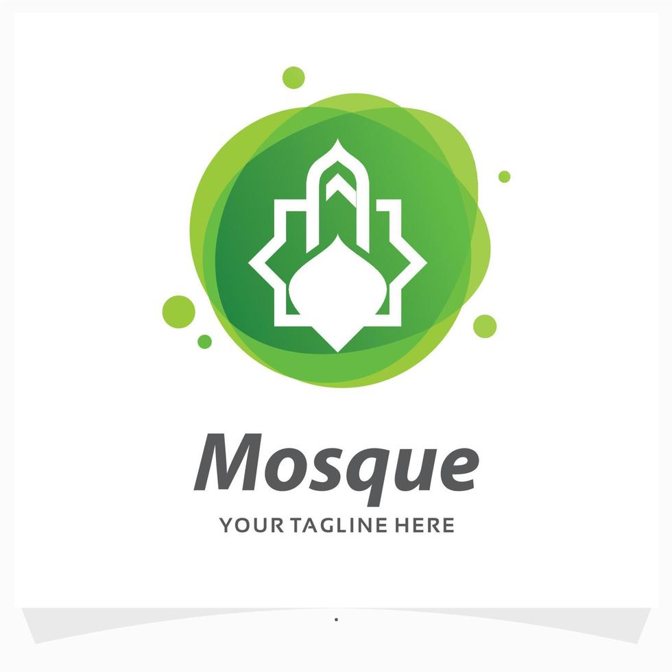 mosque logo design template vector