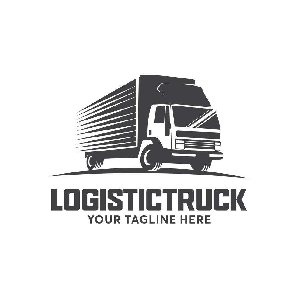 Logistic Truck Logo Design Template Inspiration vector