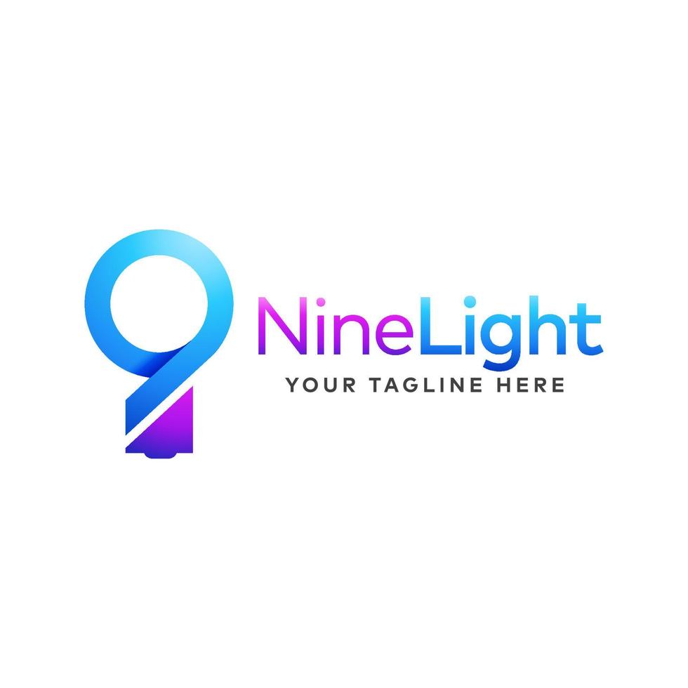 Nine Light Logo Design Template vector