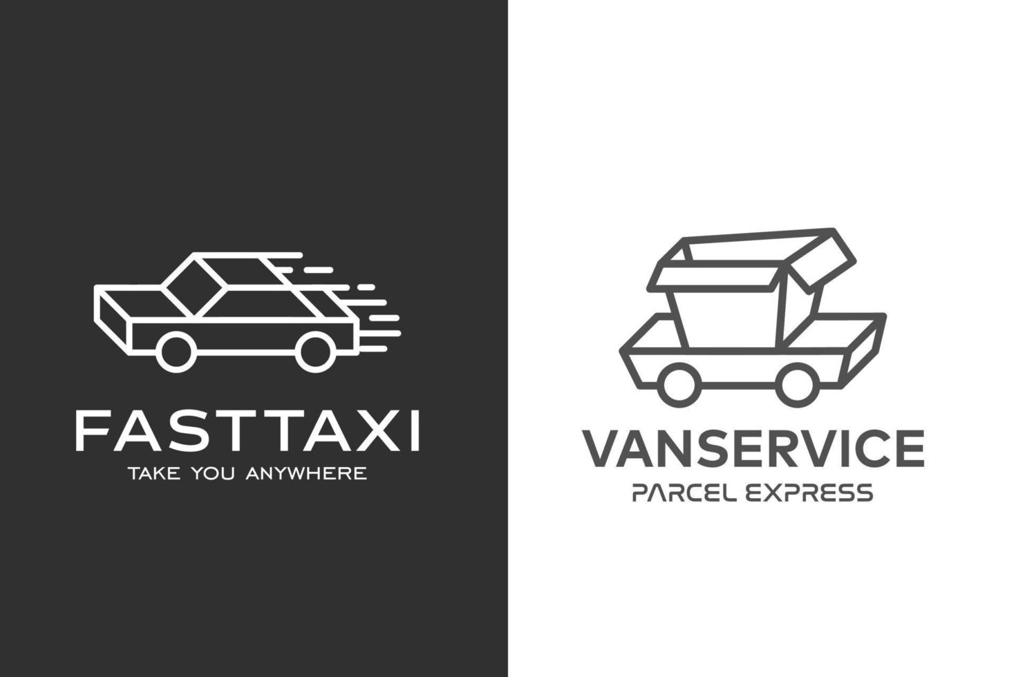 Collection of Transportation Logo Design Template vector