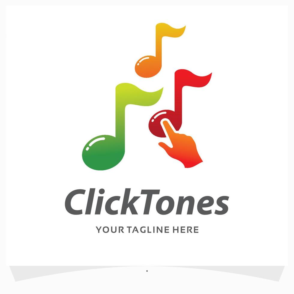 click tones logo design template vector