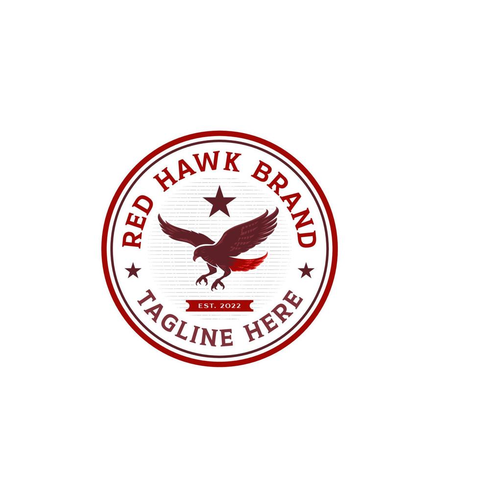 red hawk eagle logo design template inspiration vector