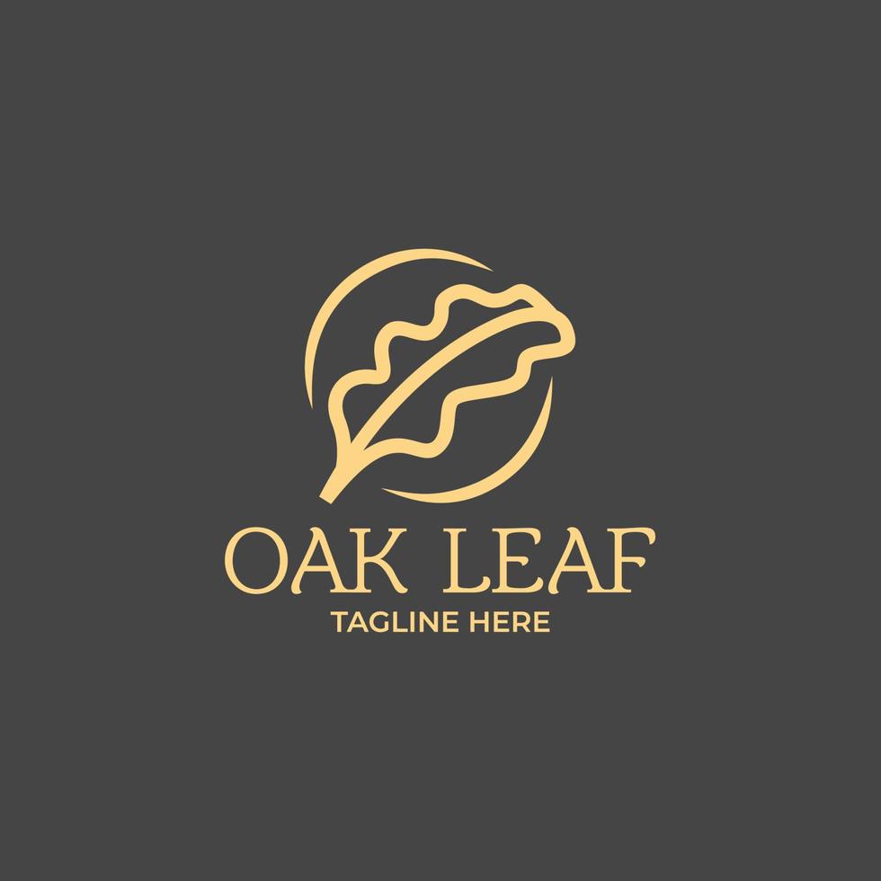 Oak Leaf Logo Design Template Inspiration - Vector