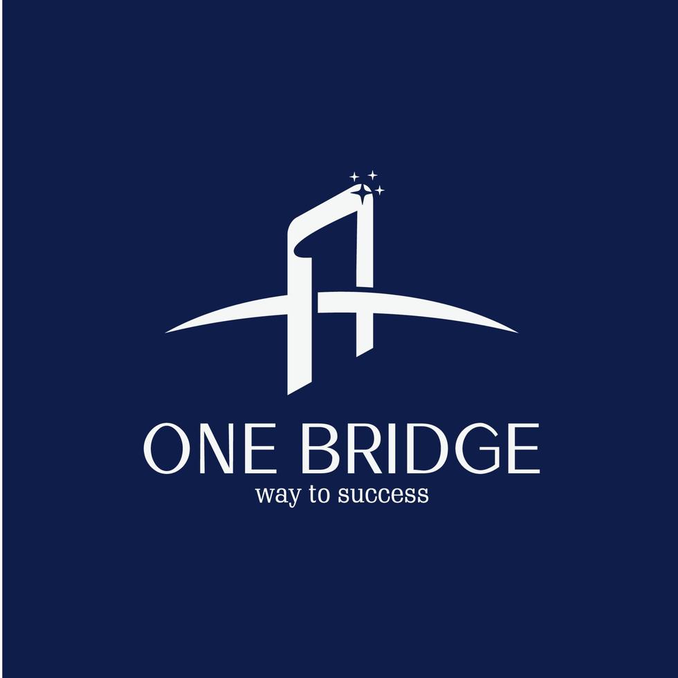 One Bridge Logo Design Template Inspiration - Vector